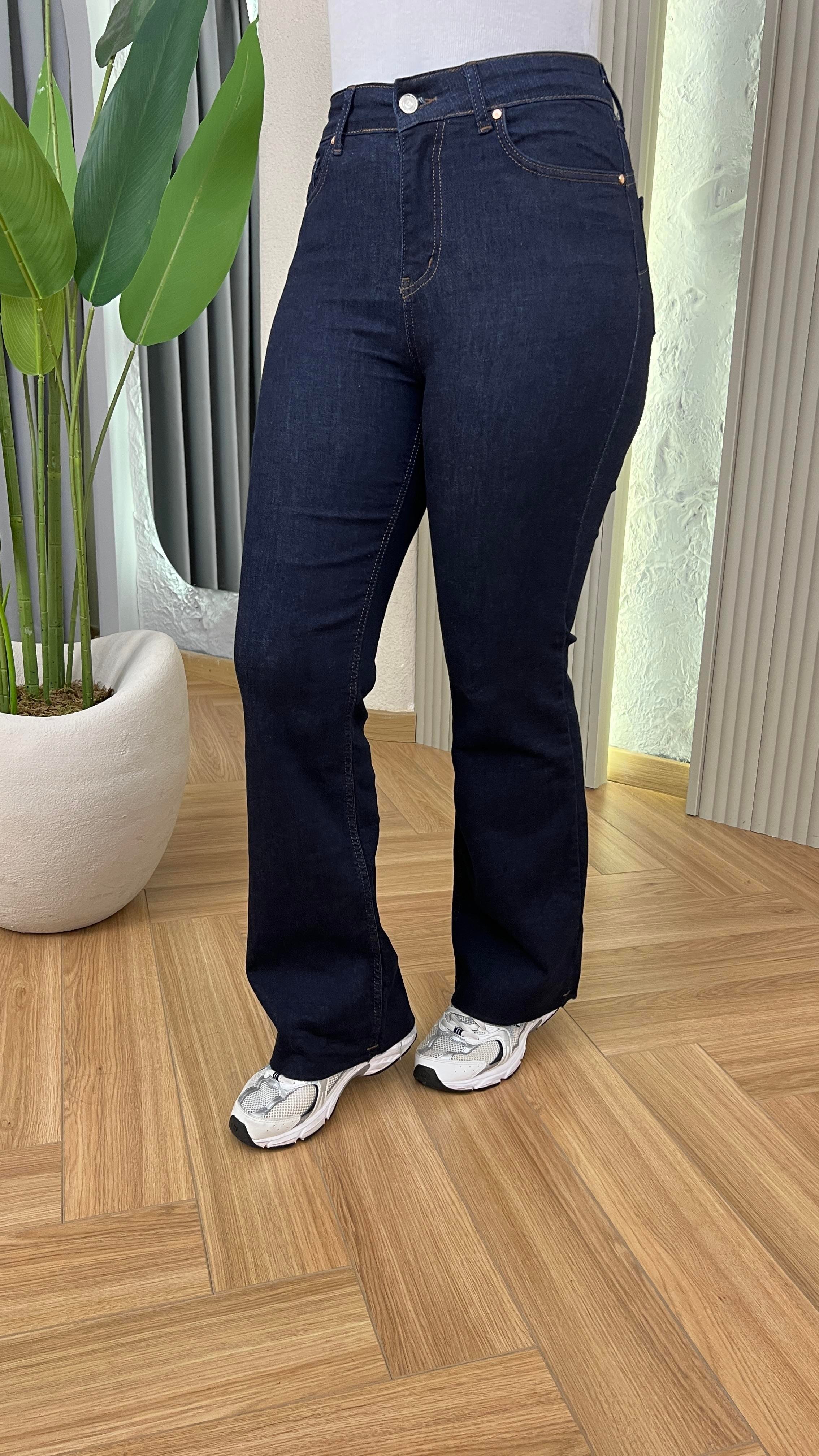 Lacivert Push Up Etkili Jean