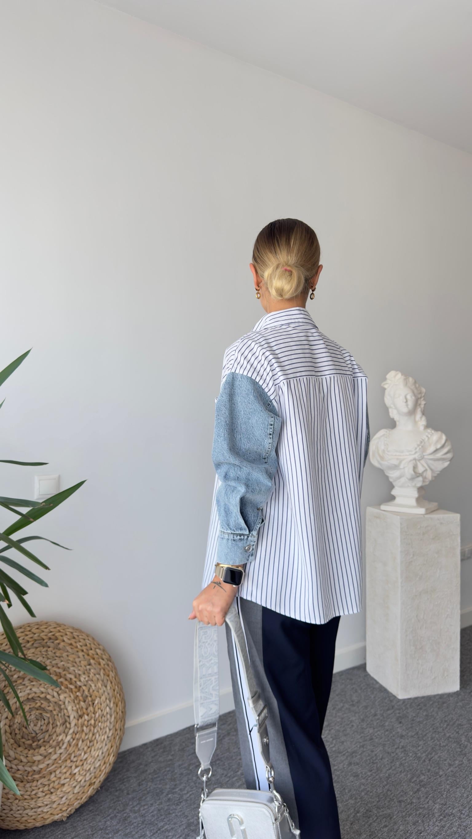 Stew Kollar Kotlu Çizgili Gömlek