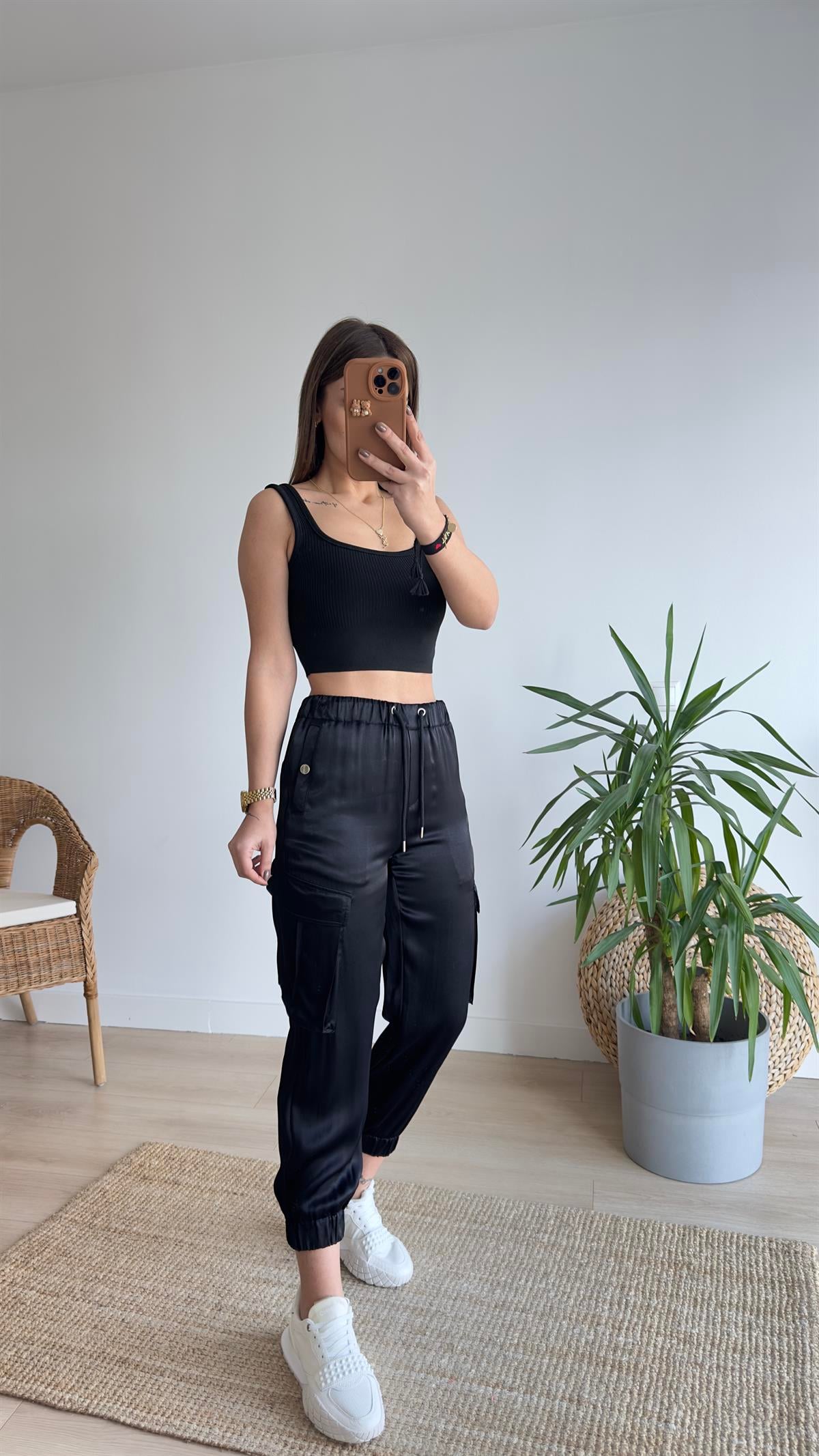 Saten Jogger Pantolon