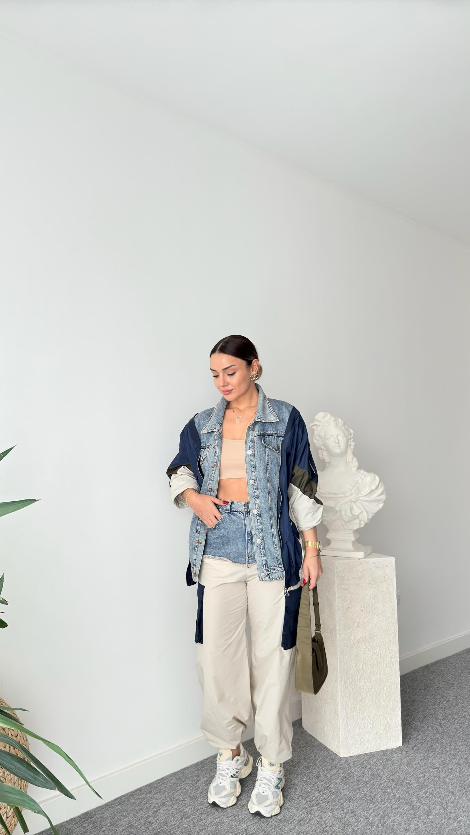 Paraşüt Jean Mix Tasarım Pantolon 
