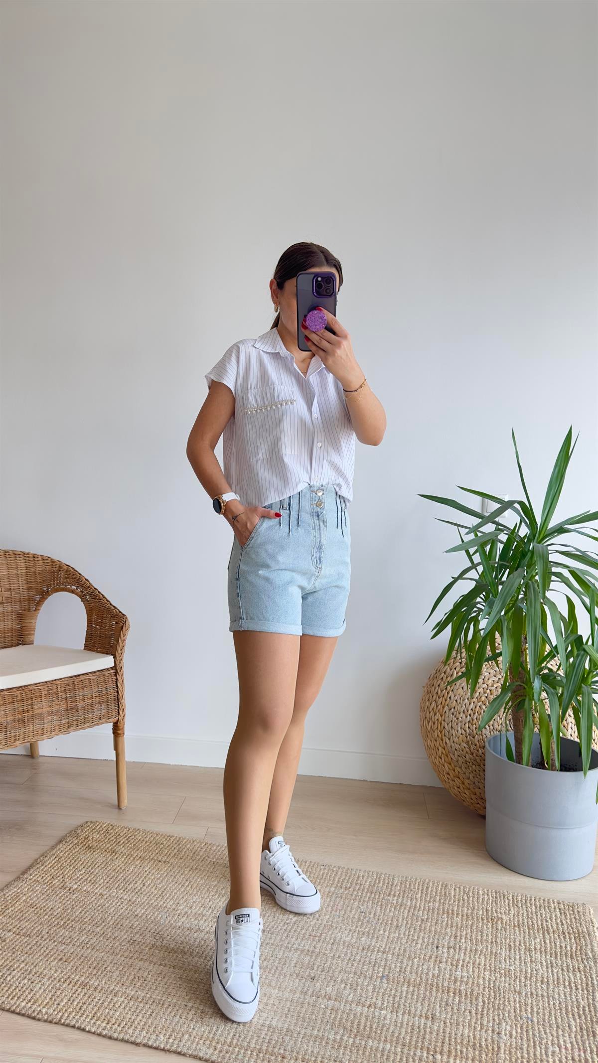 Eliza Cep Kapağı Taşlı Gömlek