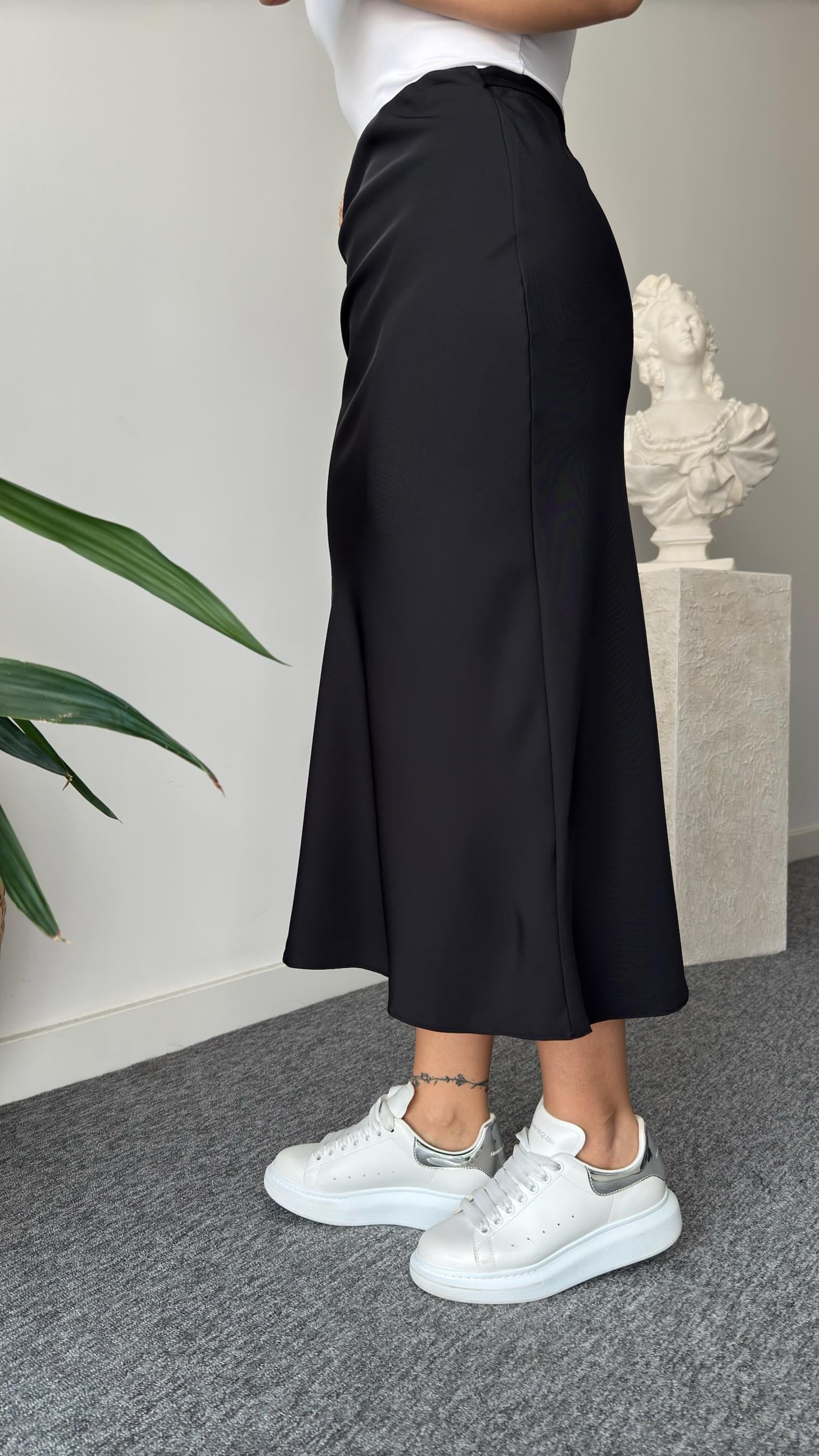 Siyah Lesi Zra Model Saten Etek