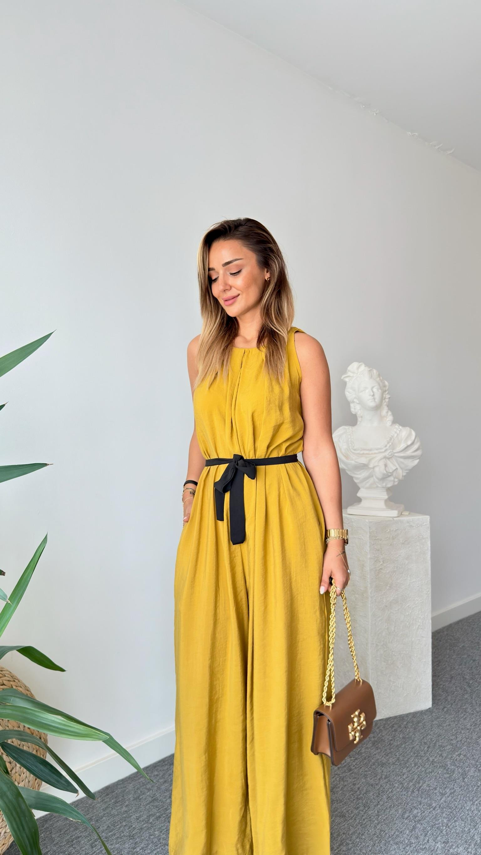 Olive Maja Orj Marka Kuşaklı Tulum