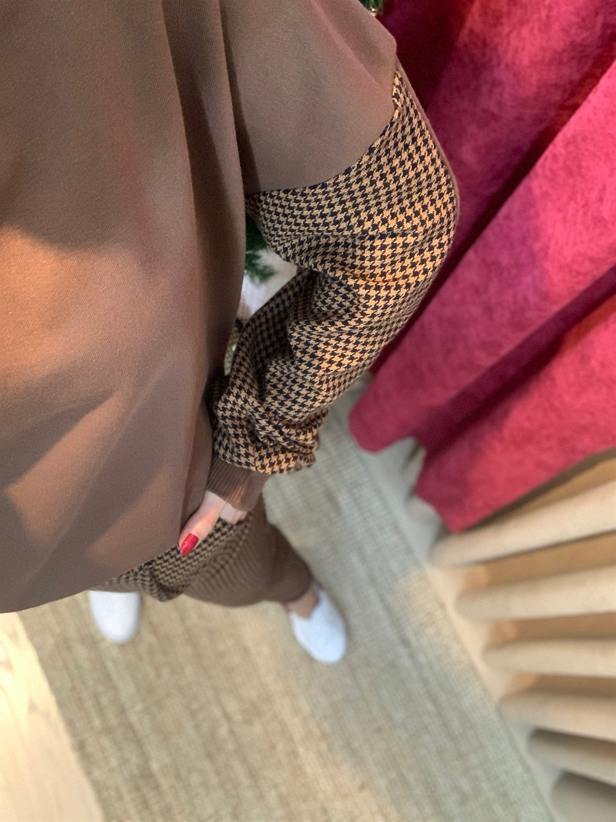 Kazayağı Desenli Tasarım Sweatshirt