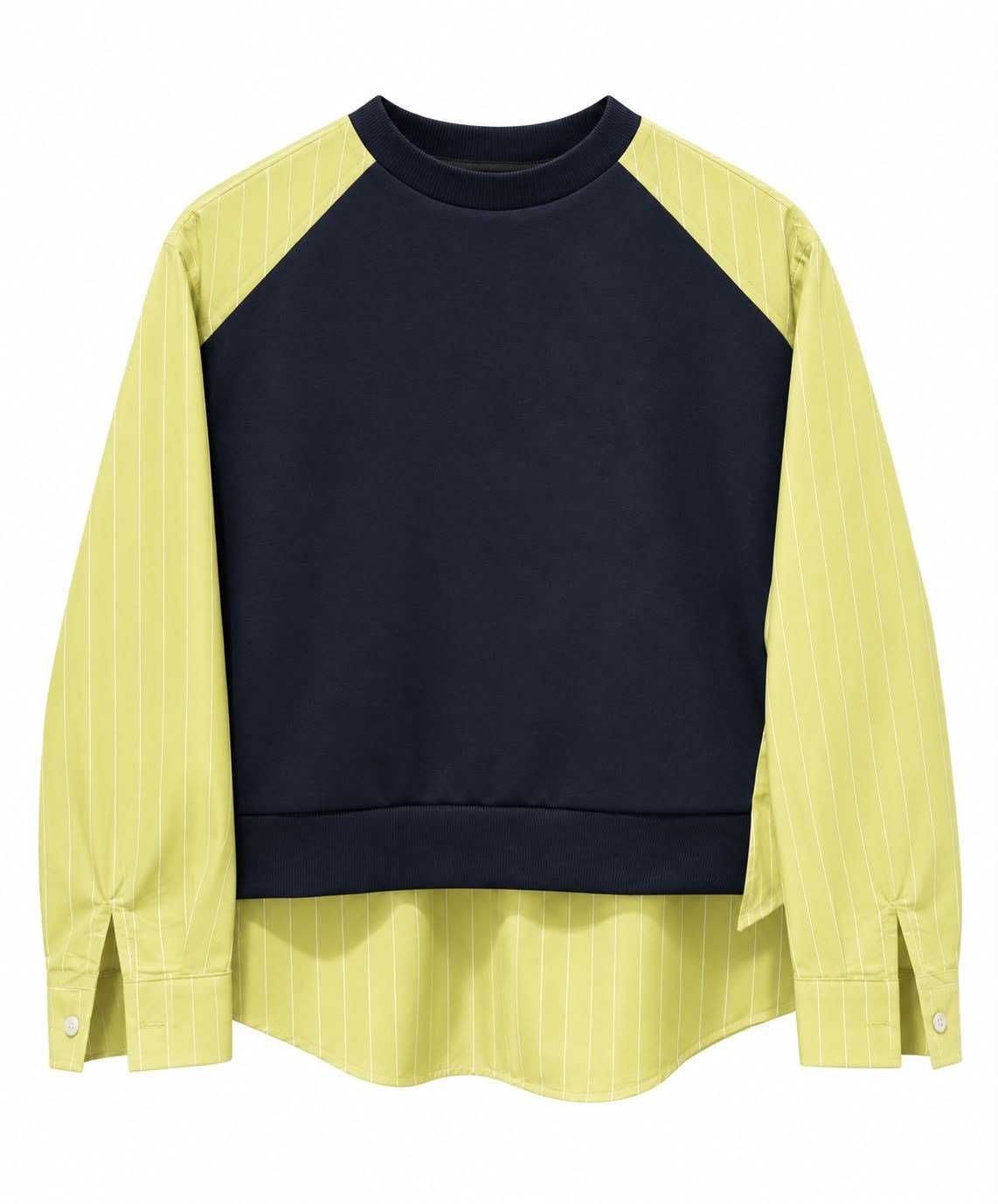 Lacivert Loref Gömlek Detaylı Sweatshirt