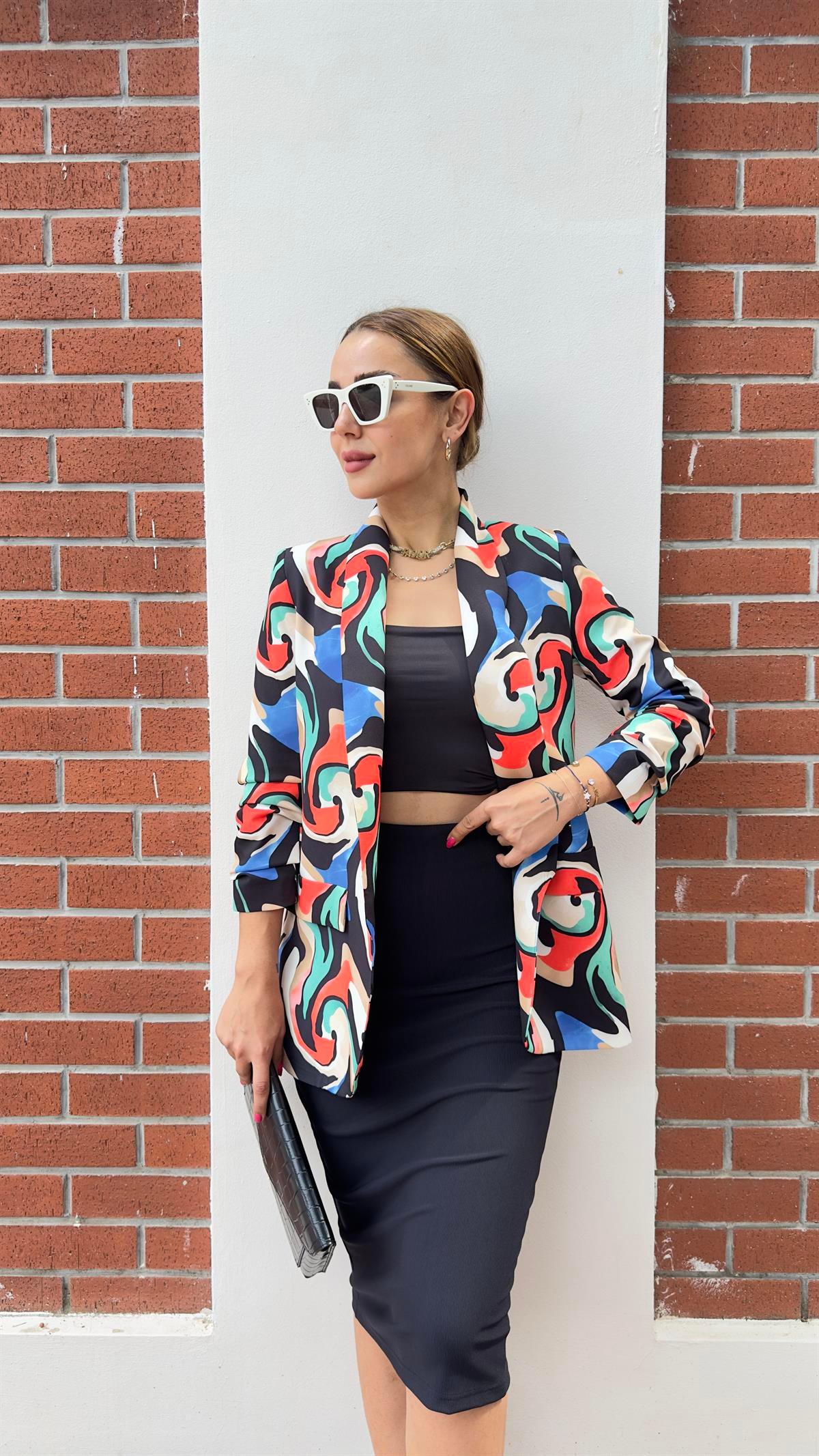 Lissa Çok Renkli Blazer Ceket