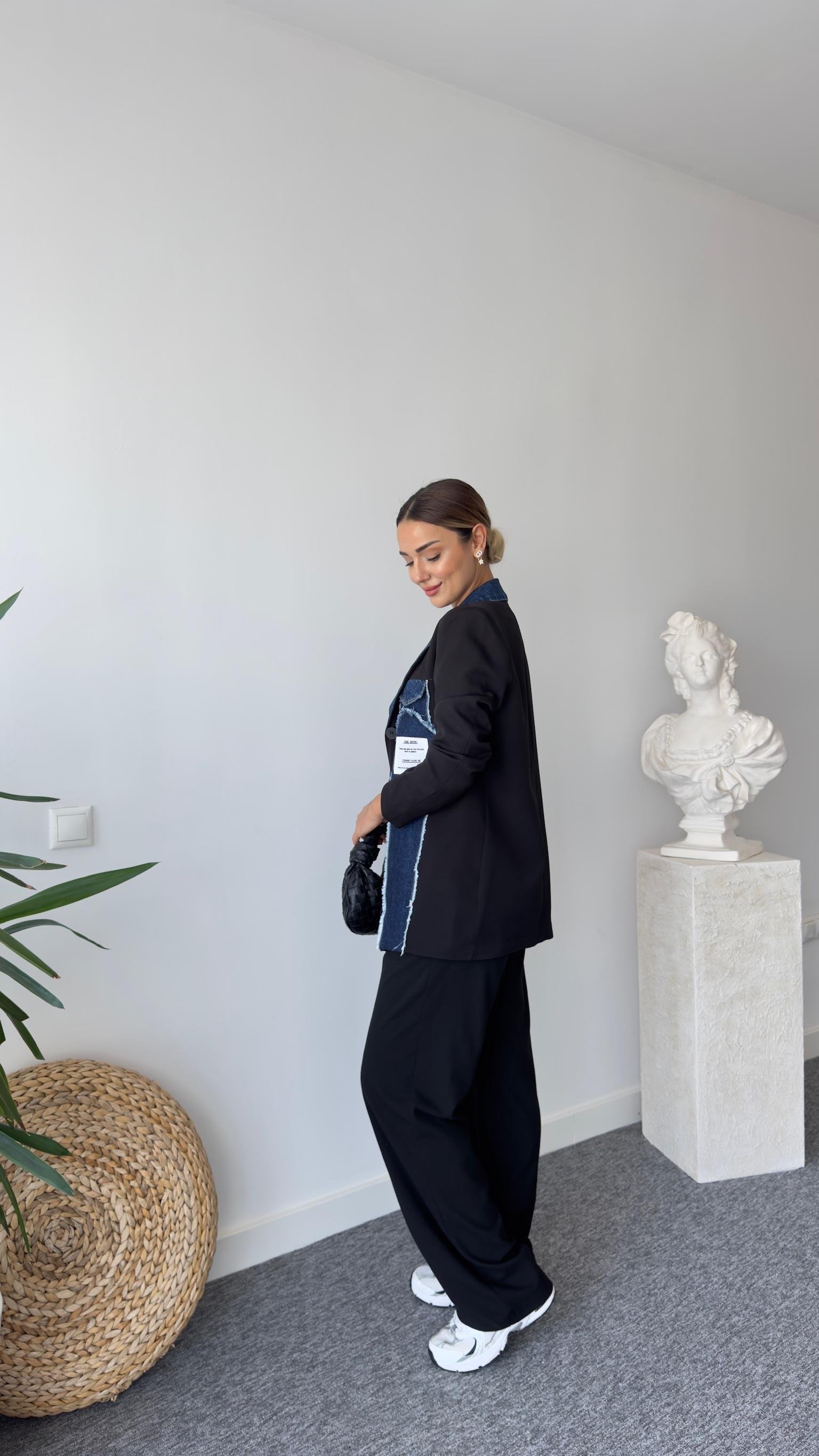 Degra Kot Garnil Siyah Blazer Ceket