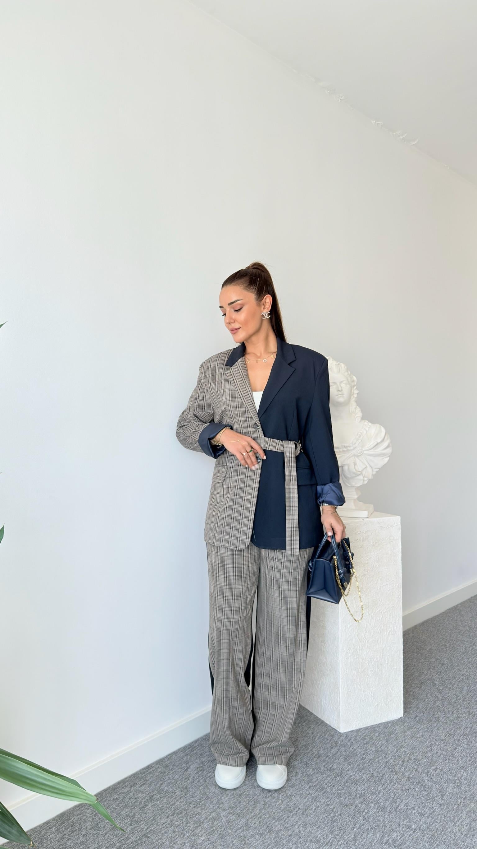 Elley Ekose Garnili Blazer Ceket