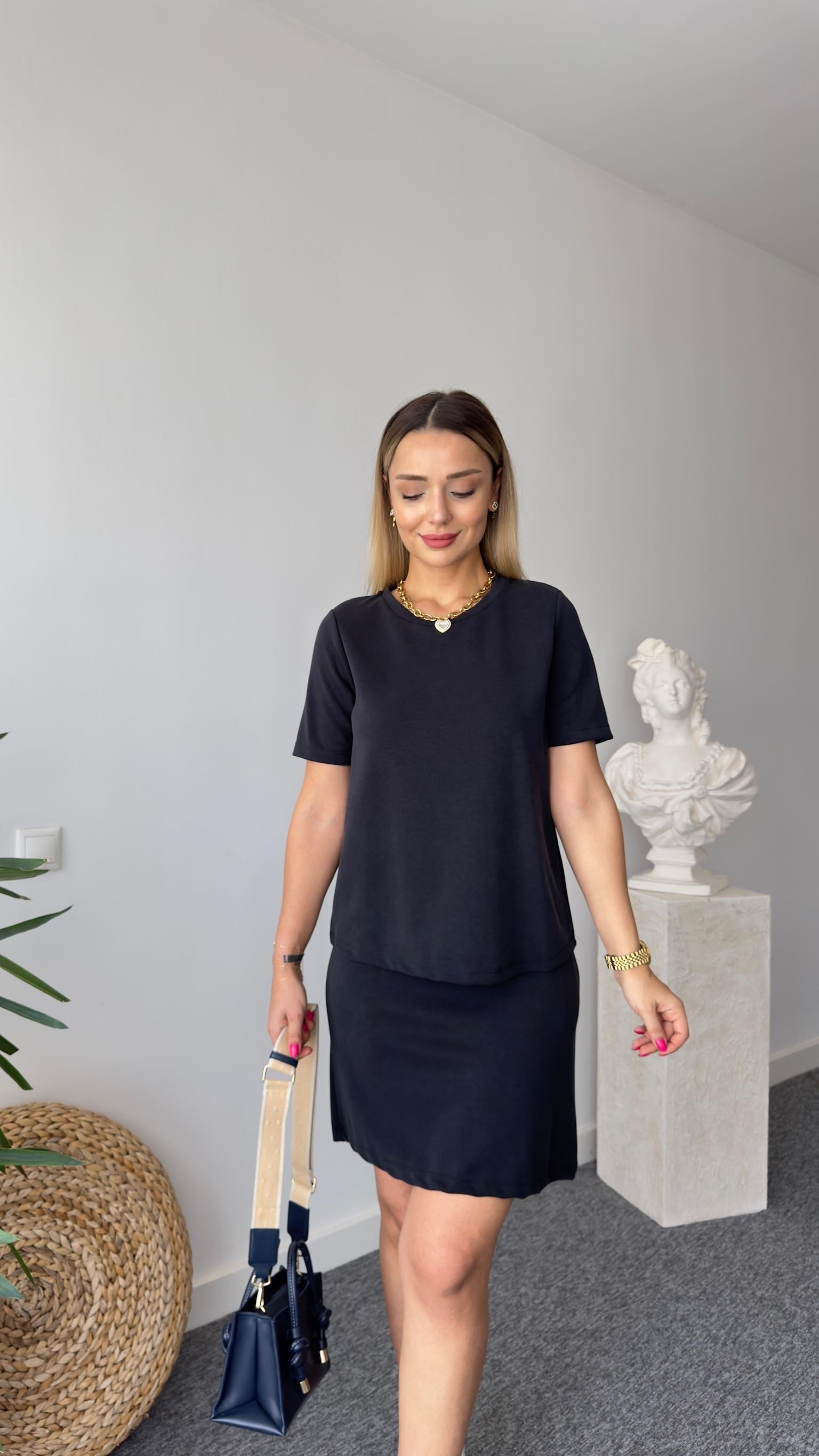 Modal Etekli Antrasit İkili Takım