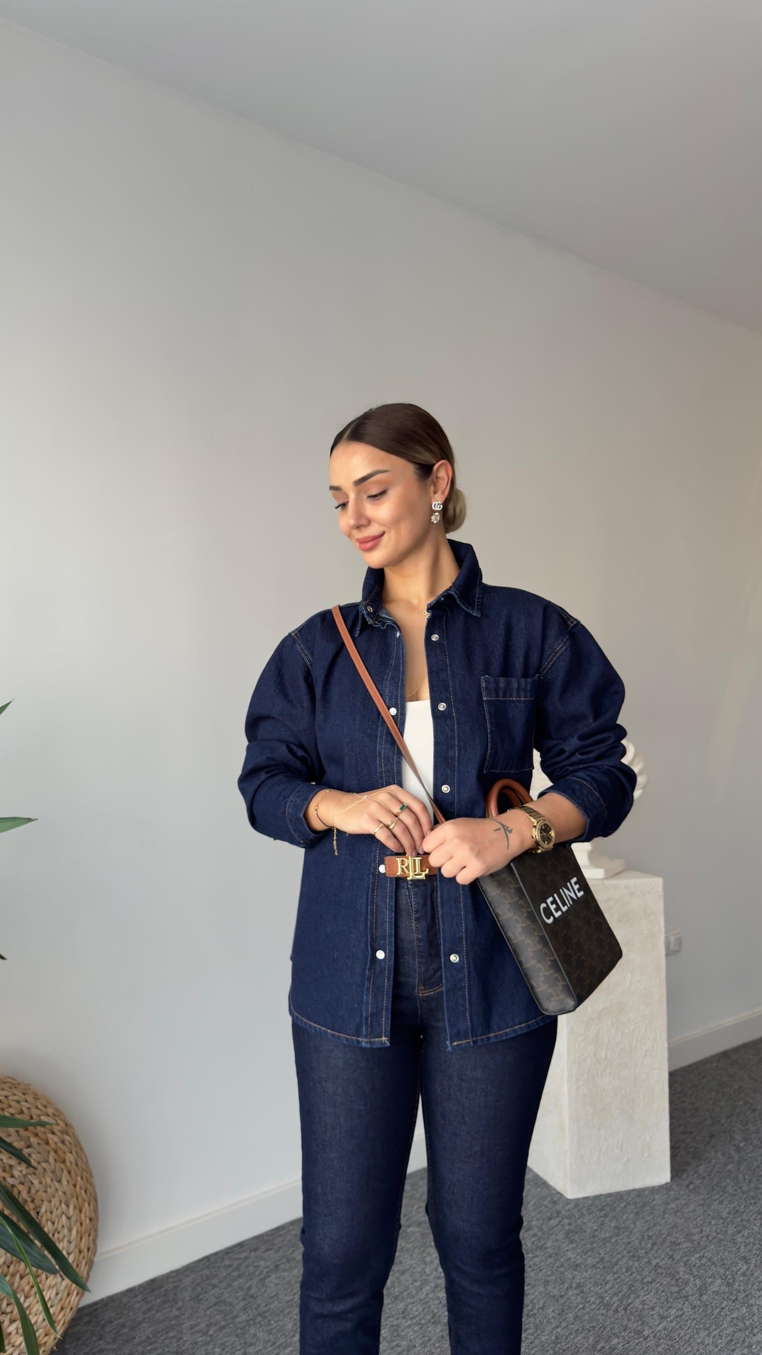 Maryon Cep Detaylı Laci Gömlek Ceket