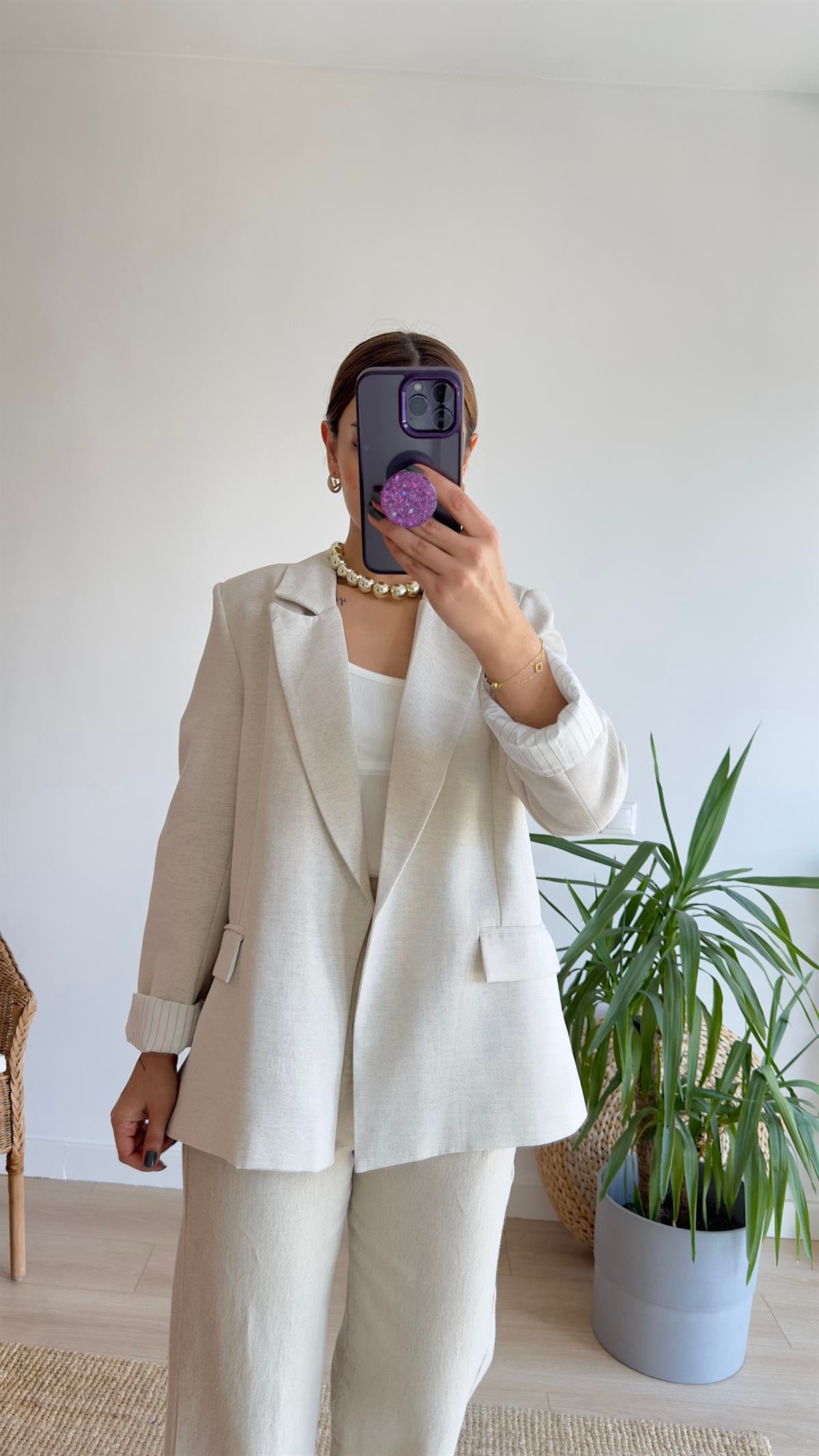 Bona Zra Model Keten Ceket