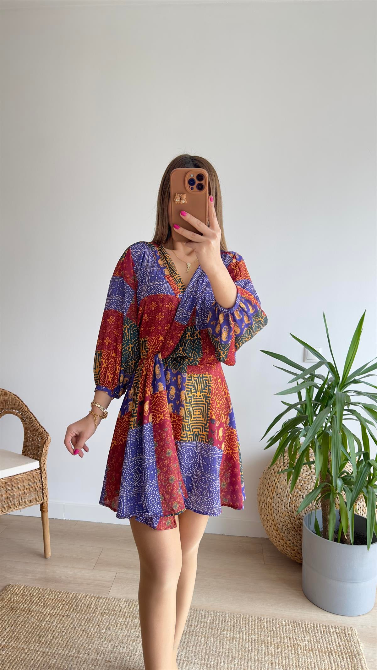 Luce Zra Model Etnik Desen Elbise 
