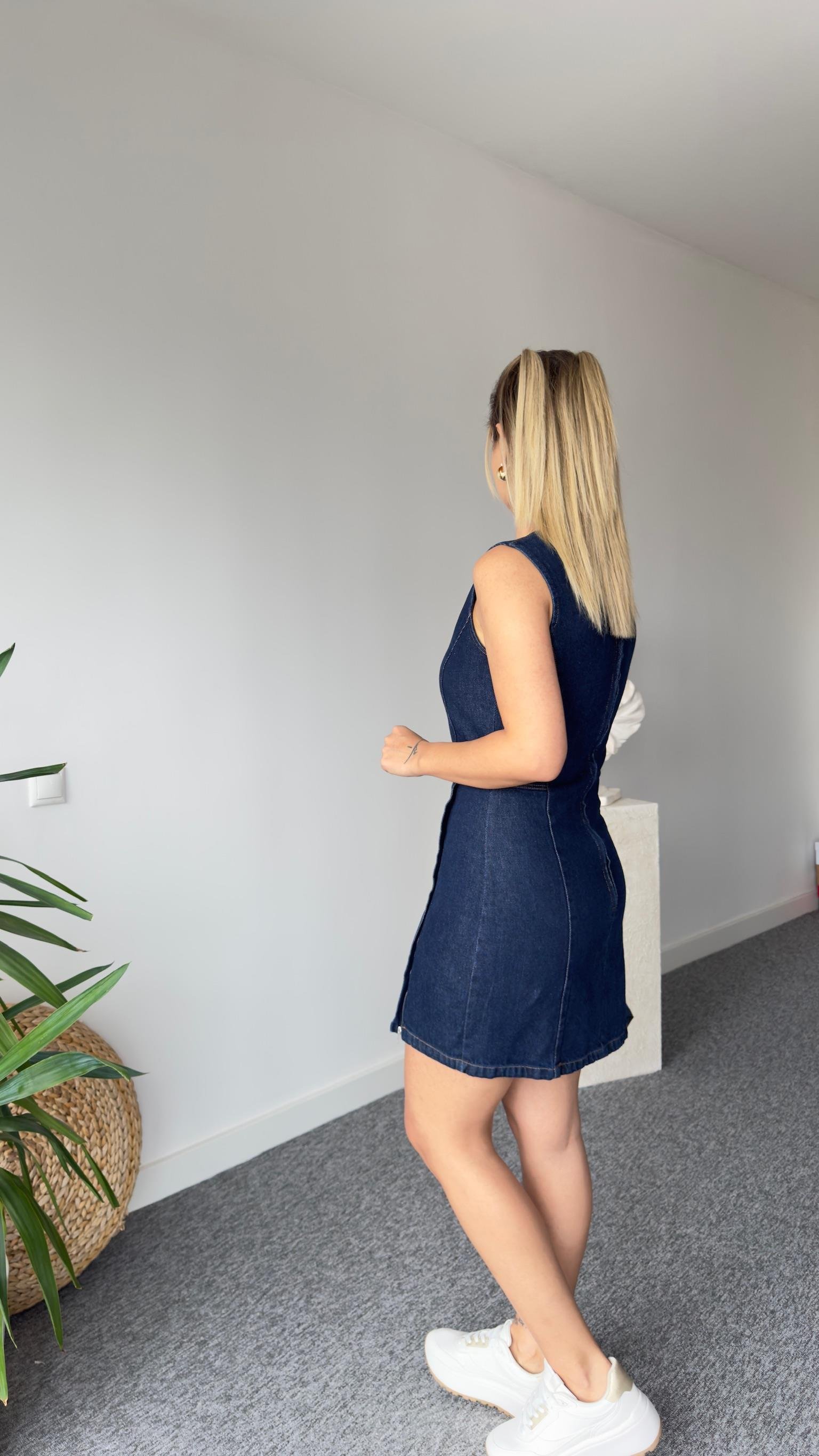 Caldo Zra Model Fermuar Detaylı Jean Elbise