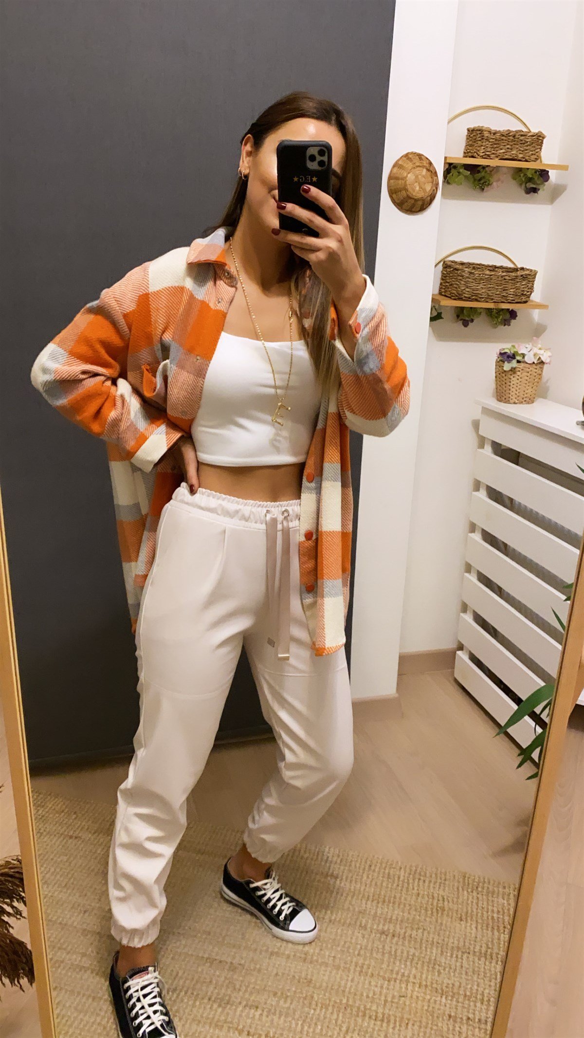 Orange Ekoseli Oduncu Gömlek
