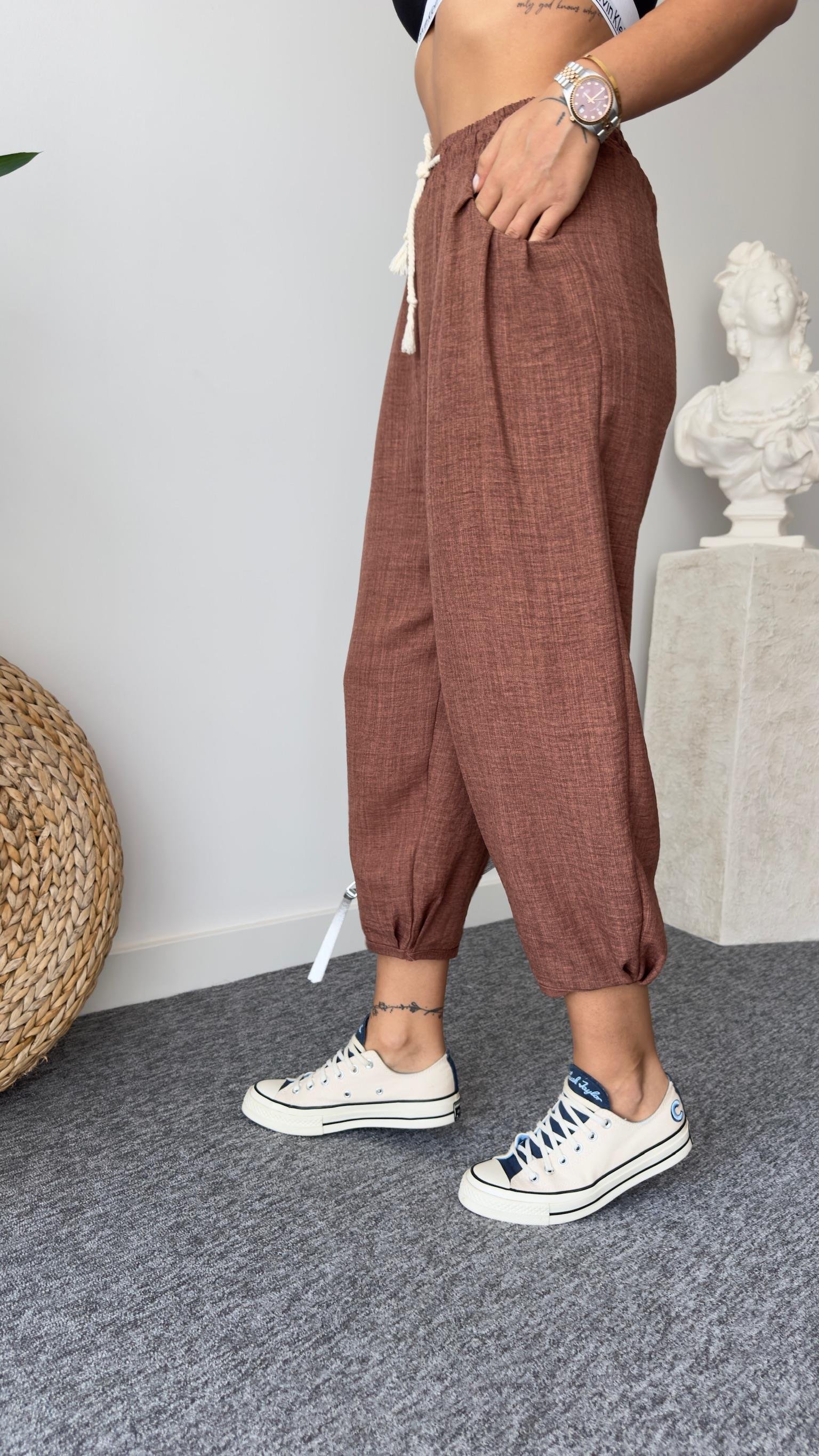 Kahve Şalvar Model Pantolon