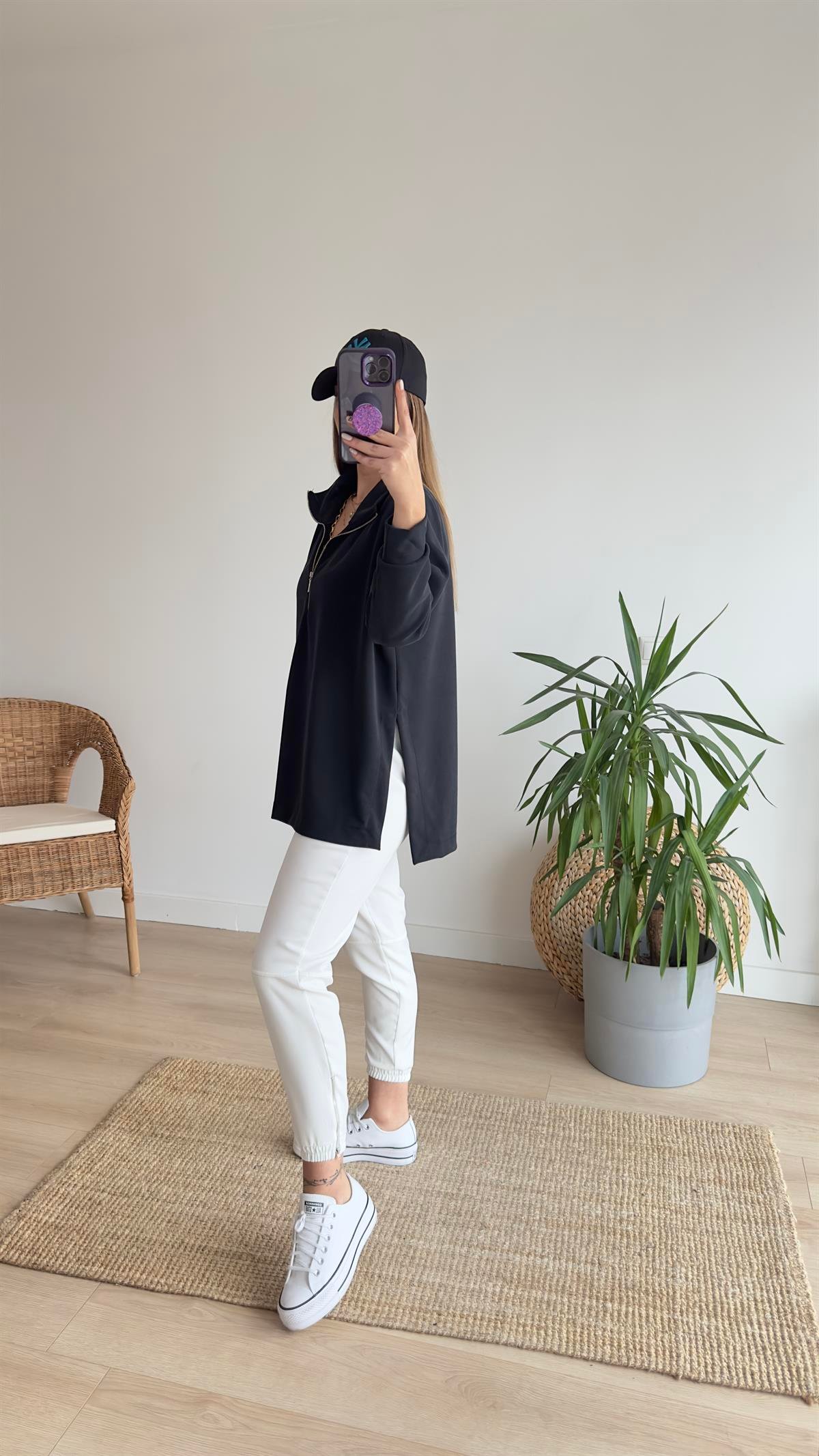 Yarım Fermuar Modal Sweat