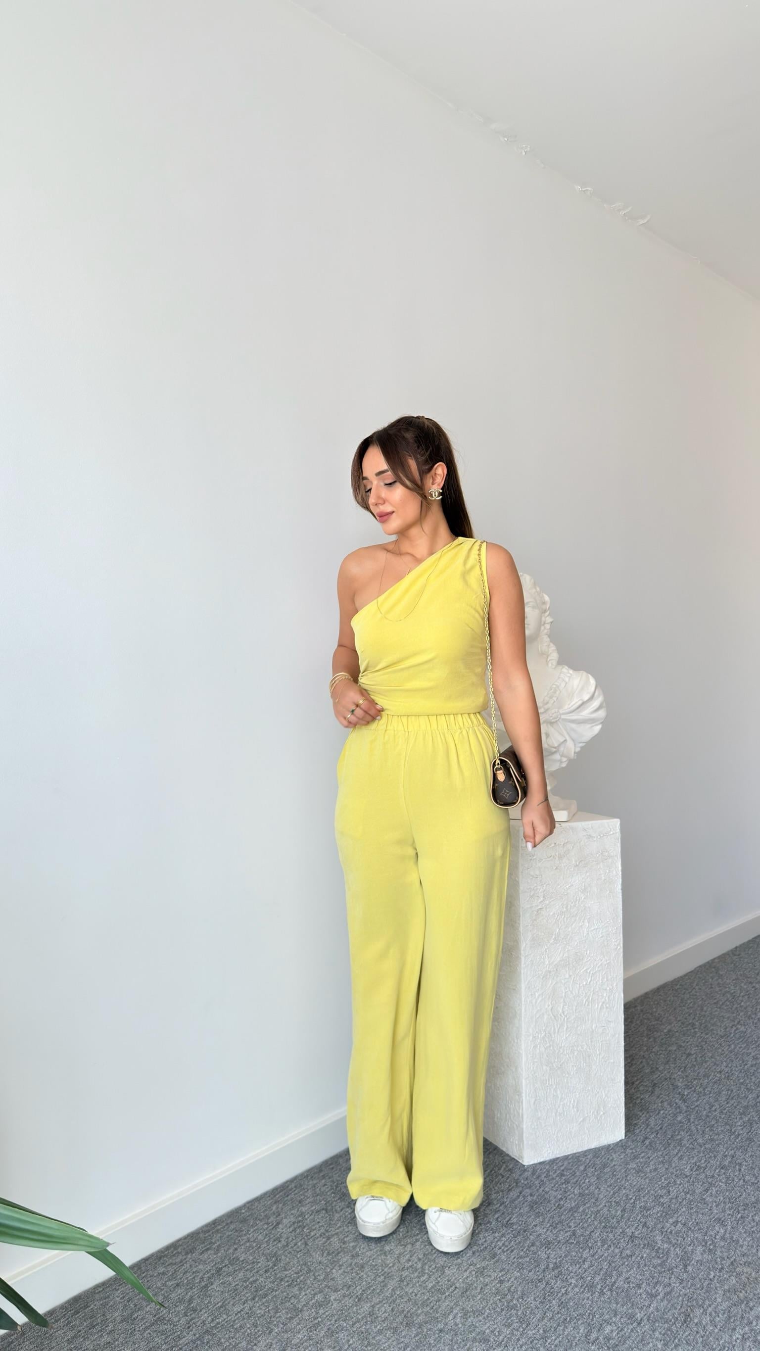 Olive Harki Tek Omuz Tensel Takım