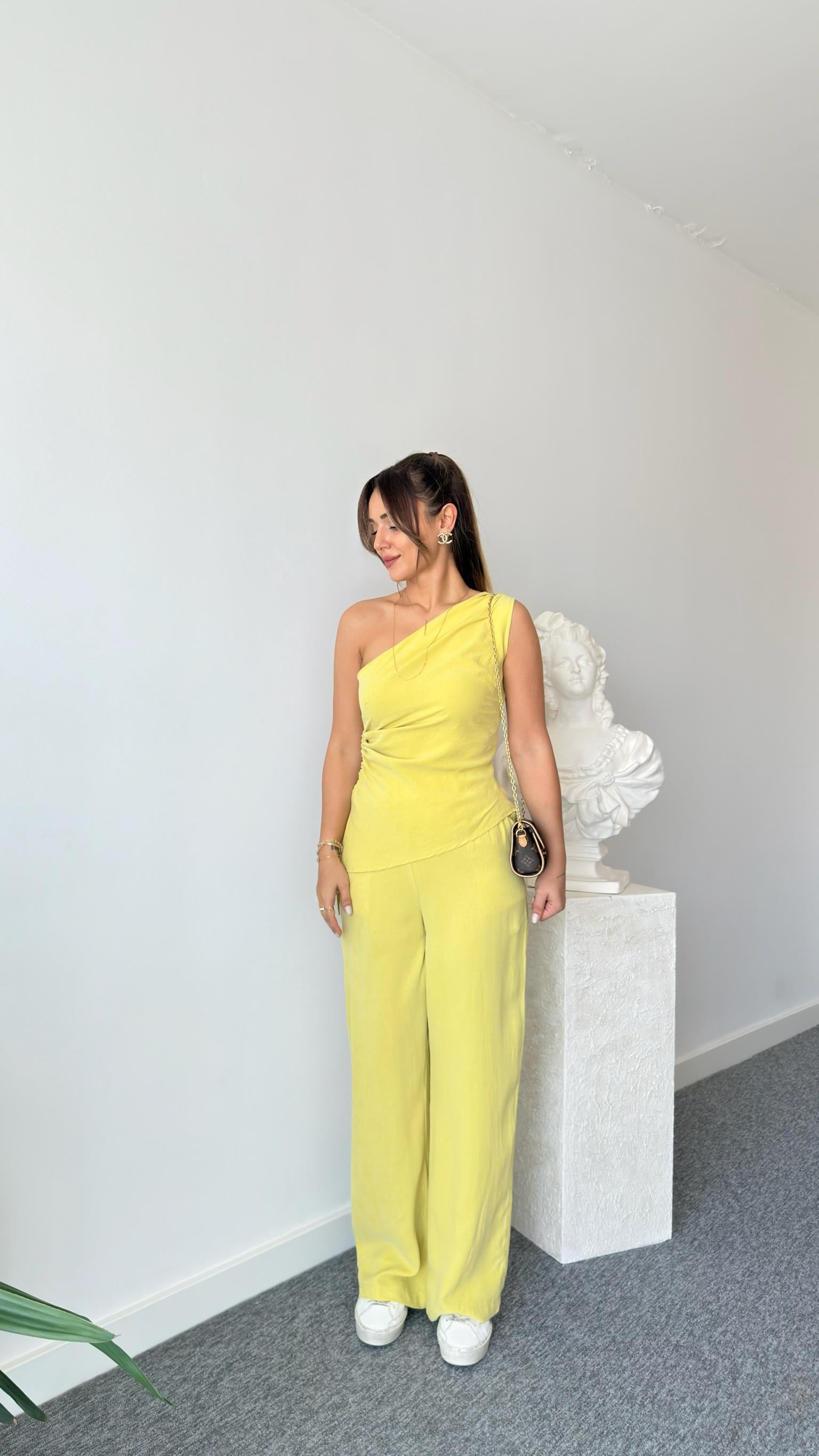 Olive Harki Tek Omuz Tensel Takım