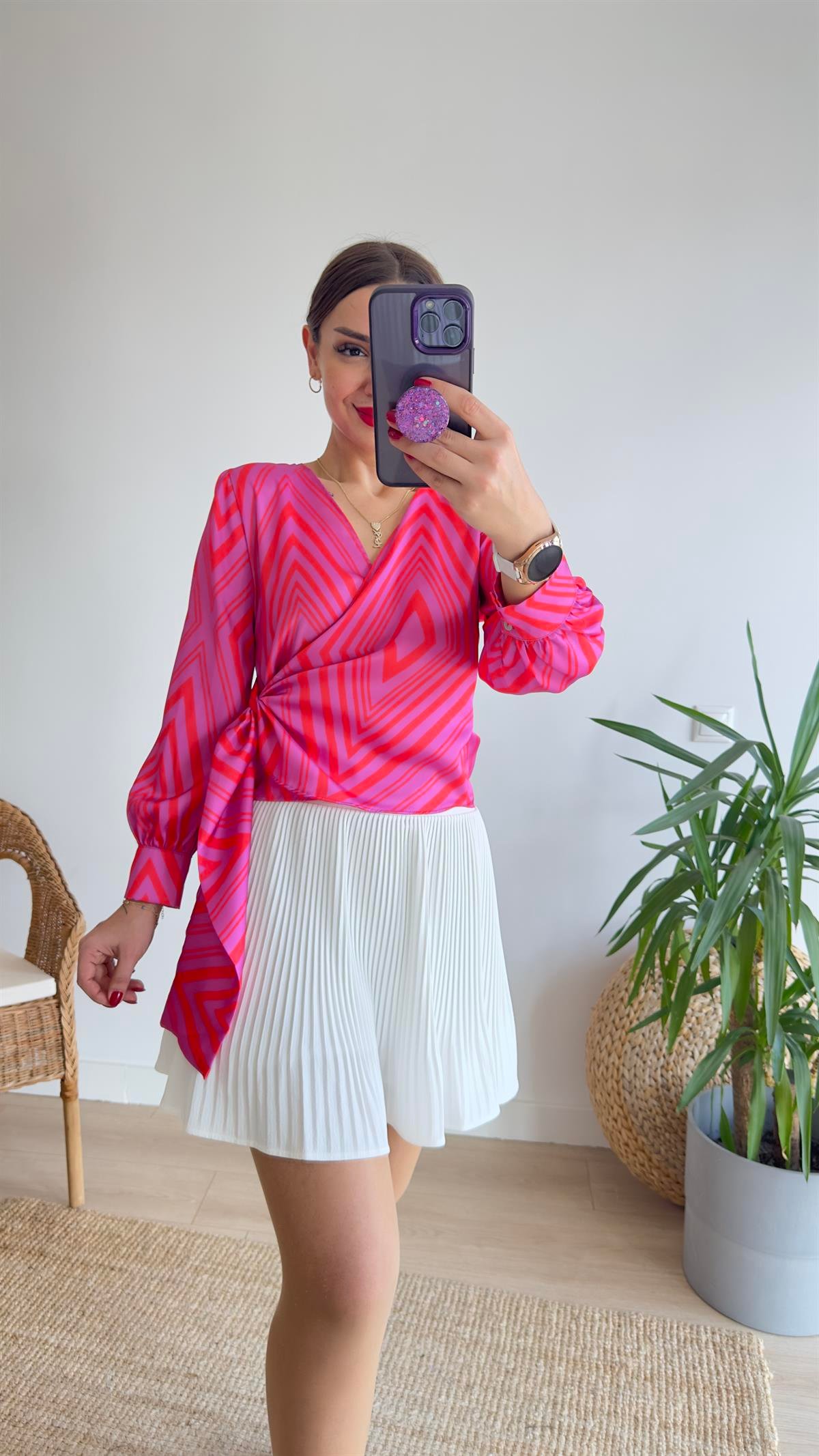 Leon Marka Model Kruvaze Bluz