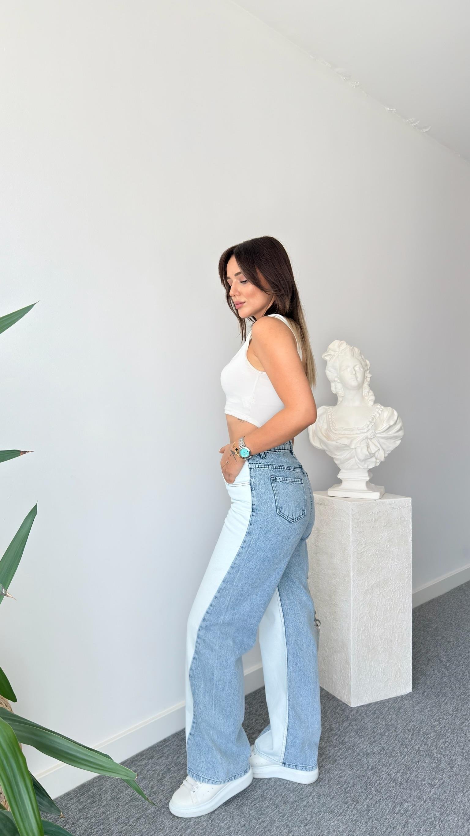 Zra Model Viral Renk Geçişli Jean Takım