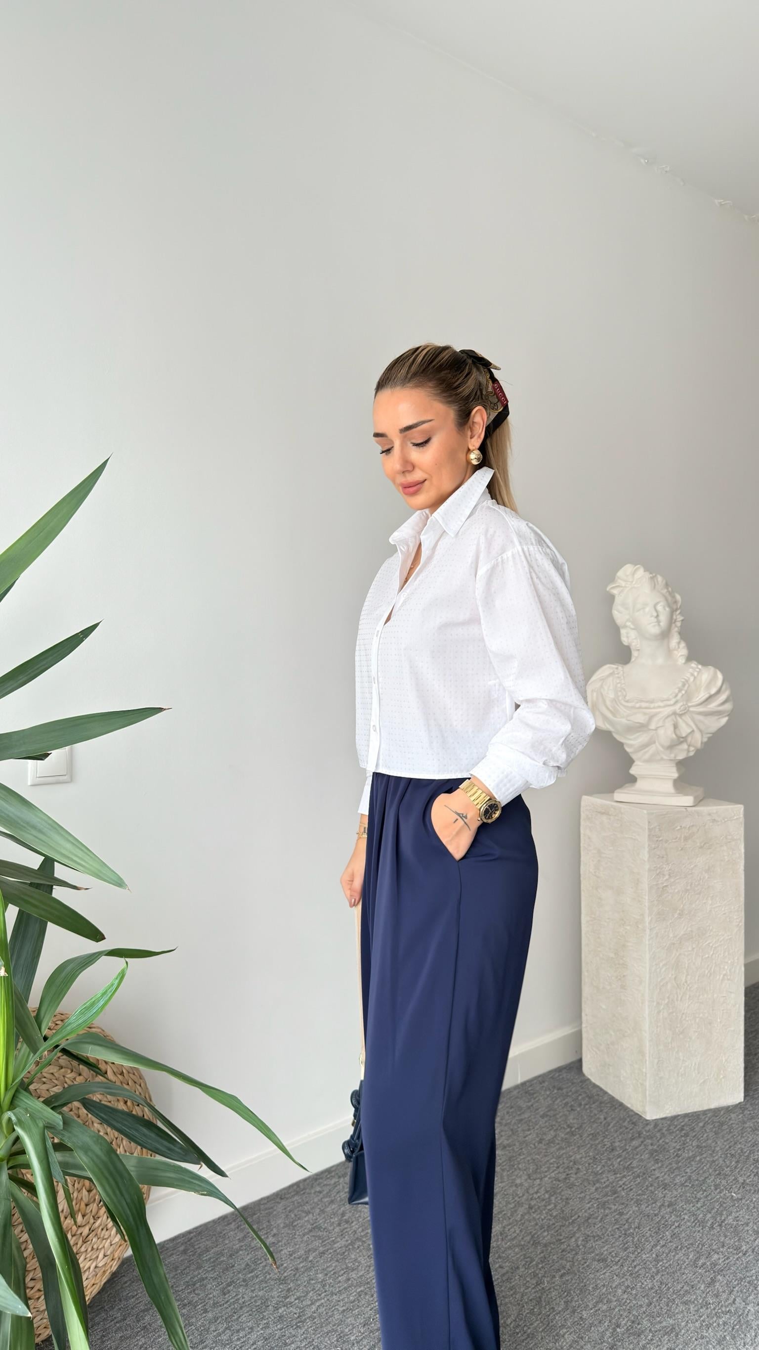 İpkyl Model Su Damlası Gömlek