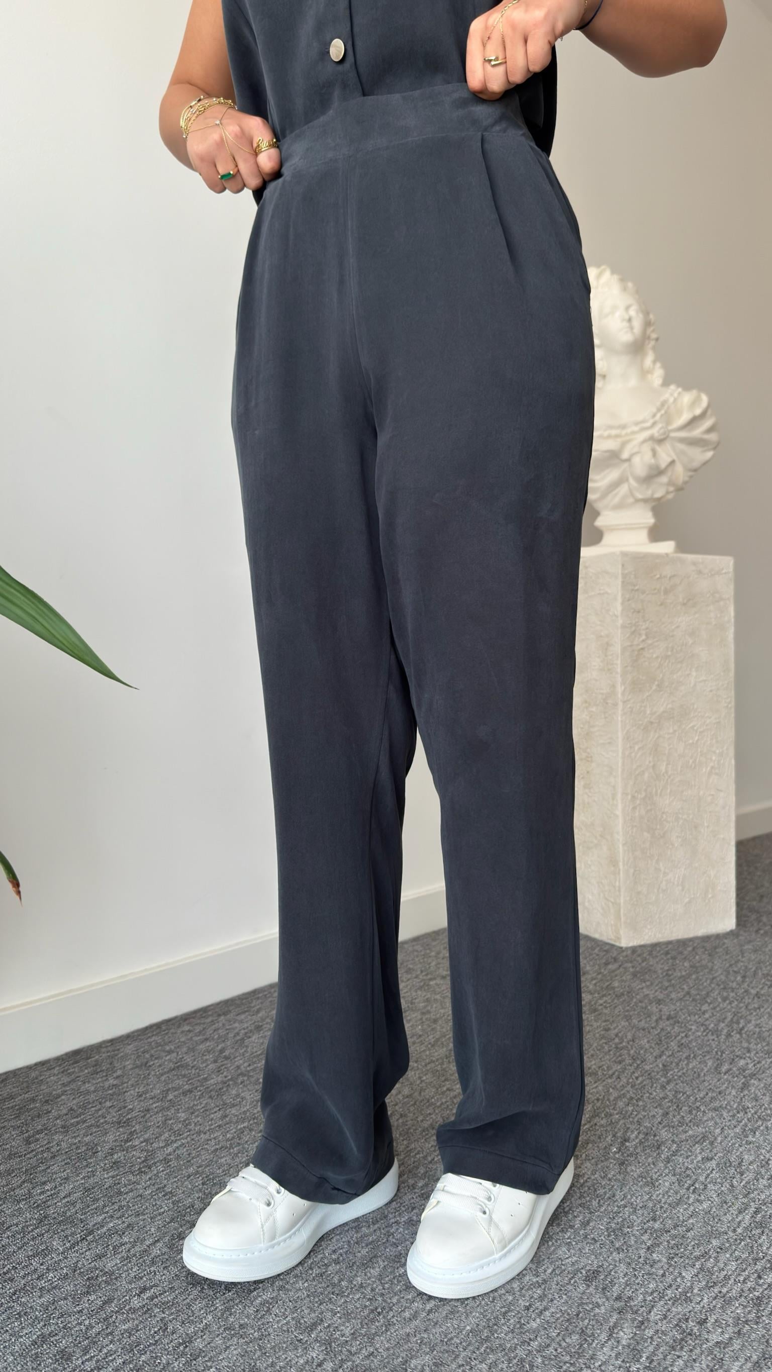 Antrasit Clare Yelekli Tensel Takım