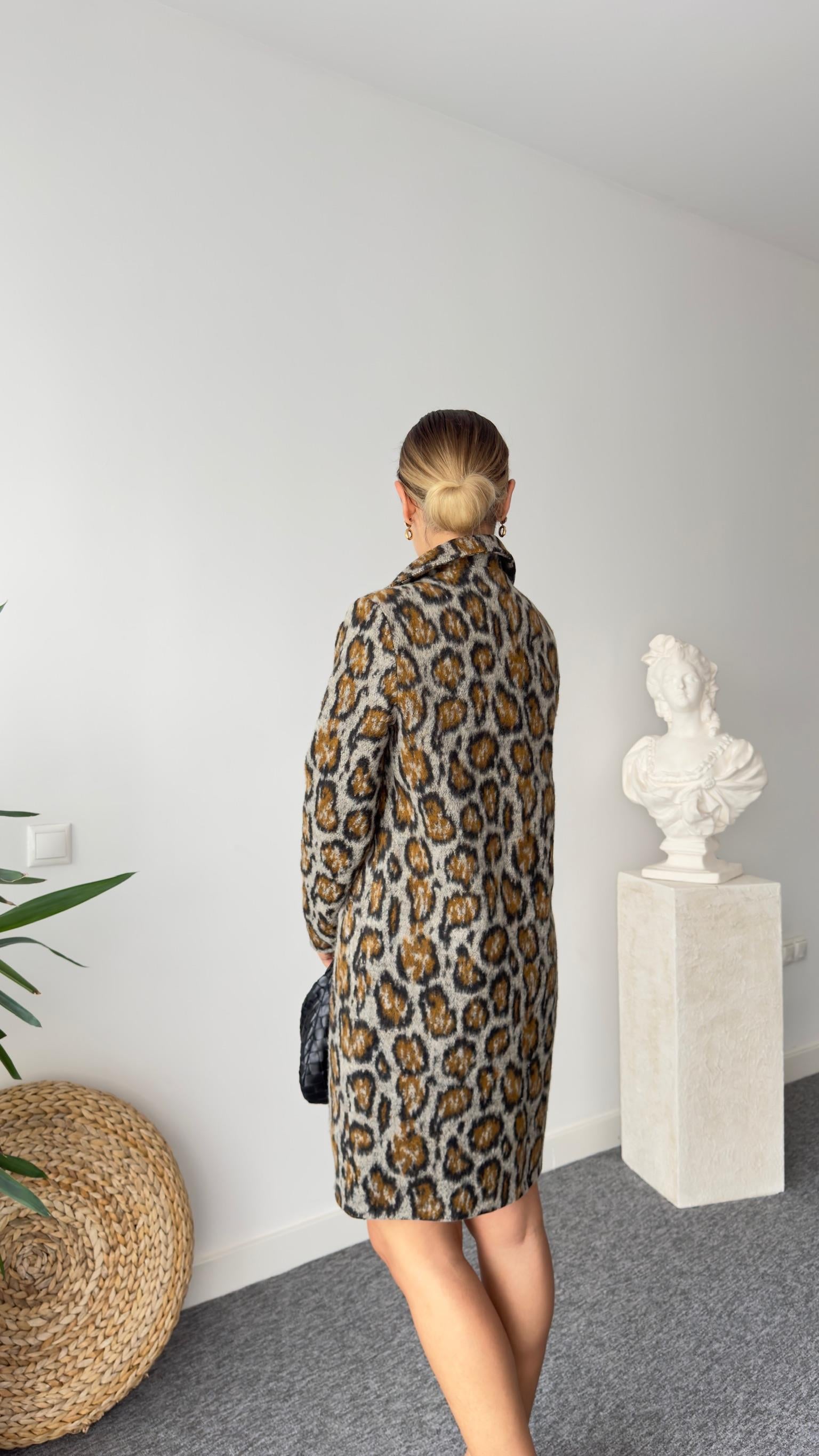 Entalo Astarlı Leopar Kaban