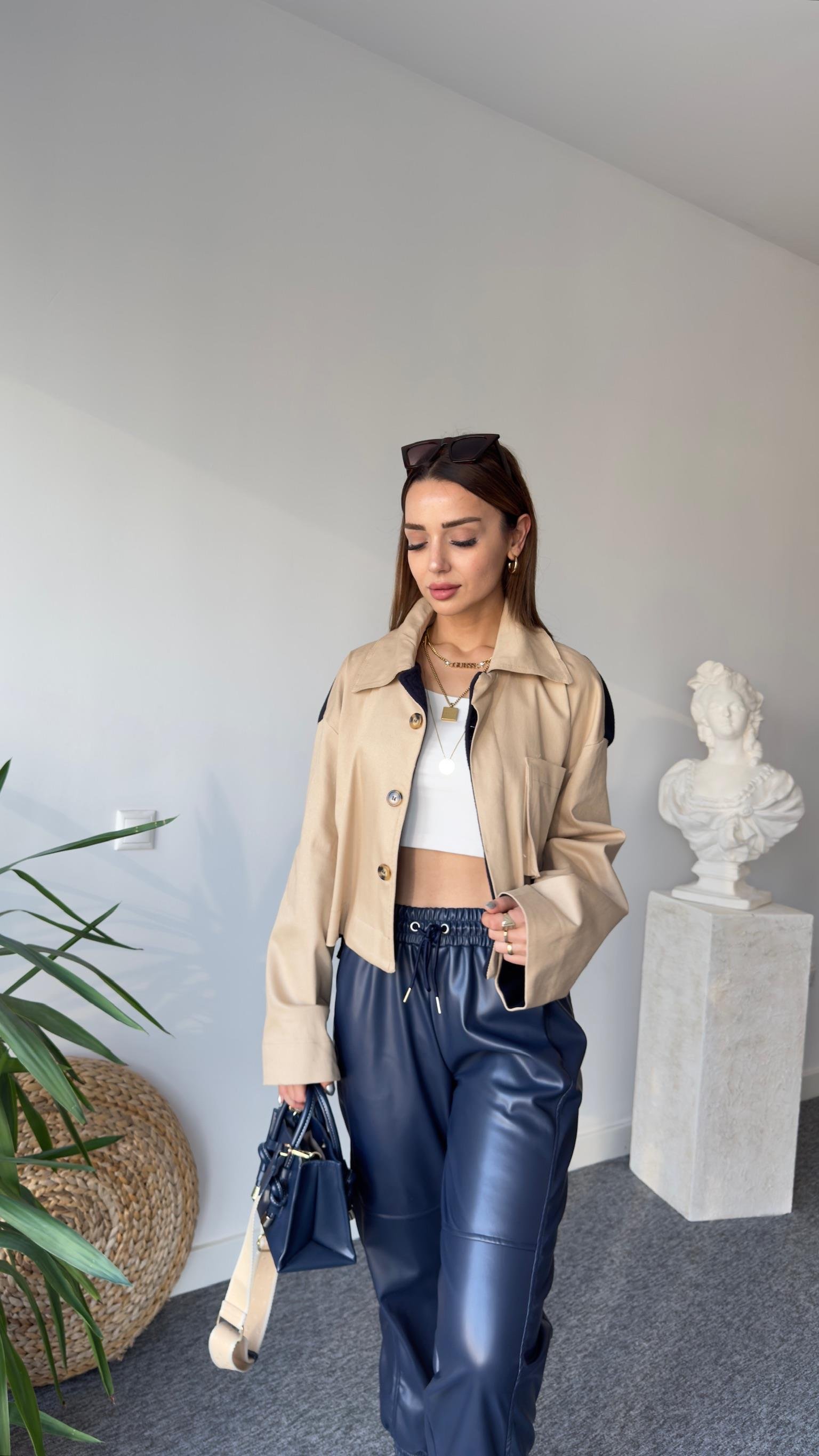 Ony Zra Model Sırt Kaşe Kumaş Ceket