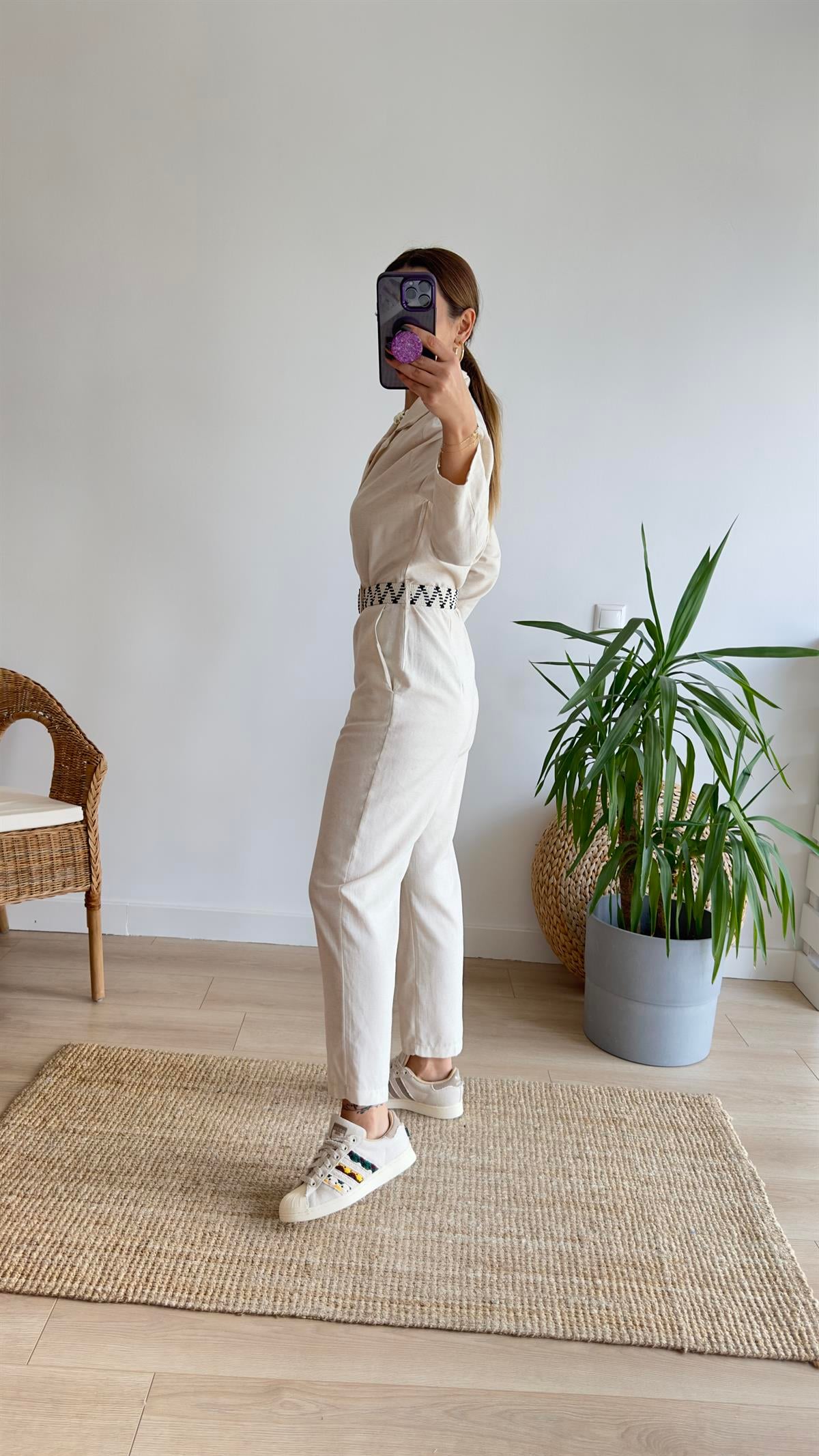 Karen Zra Model Kemerli Bej Tulum