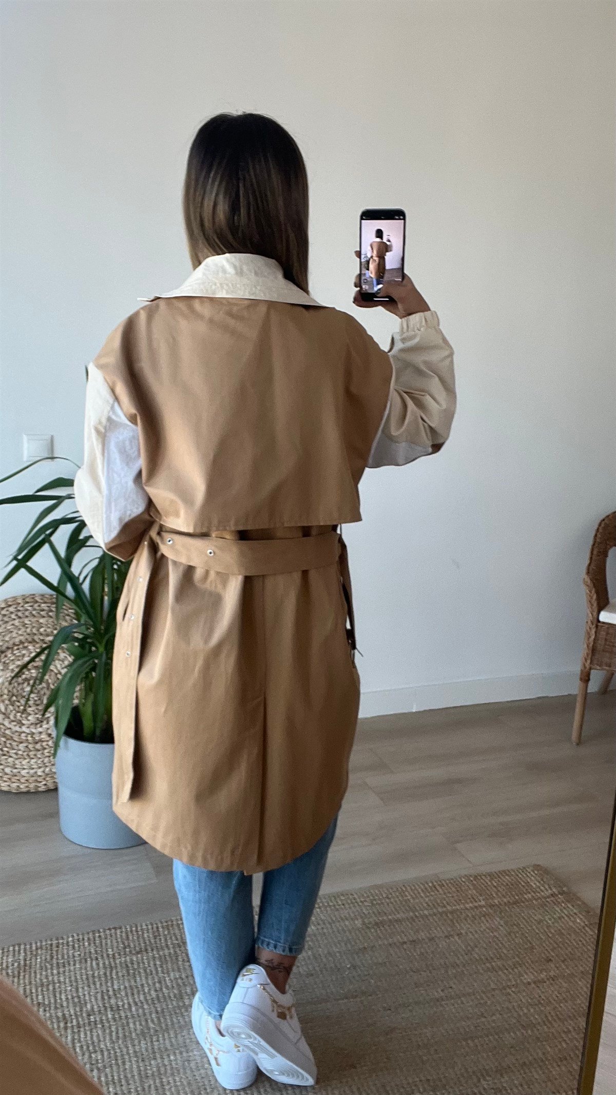 Garnili Camel Tasarım Trenchcoat