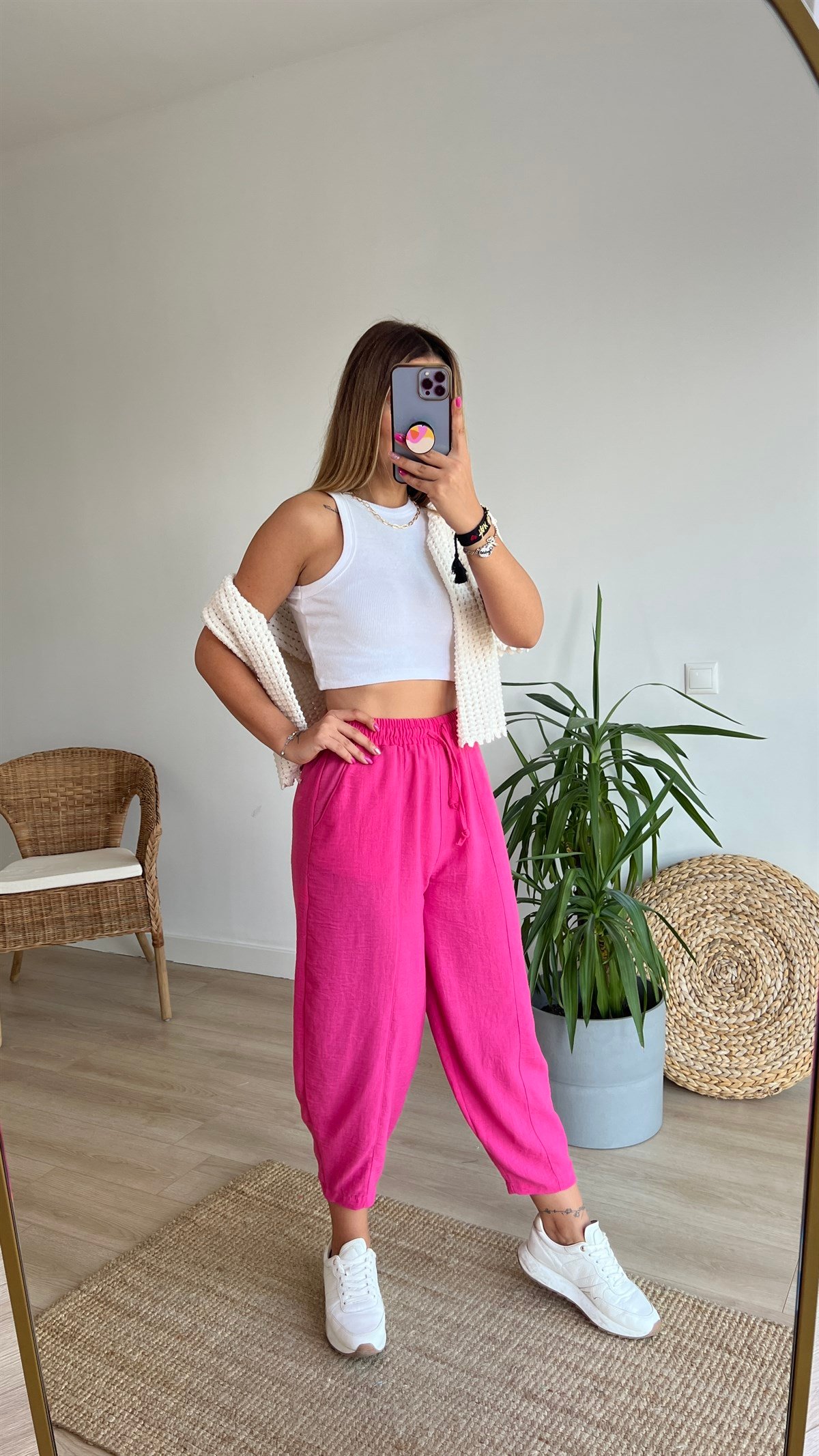 Pembe Şalvar Pantolon