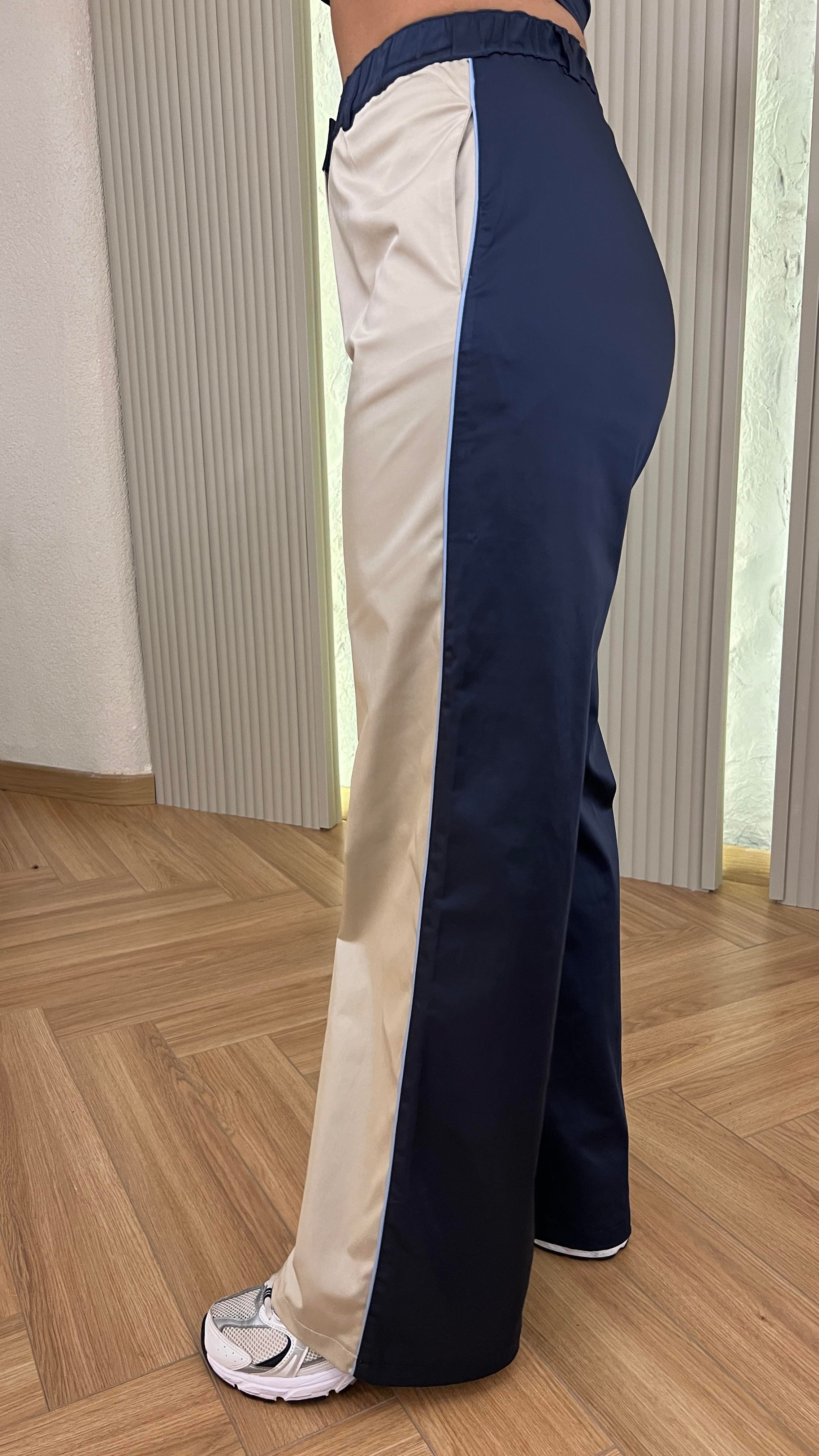 Tio Tok Saten Çift Renk Premium Pantolon