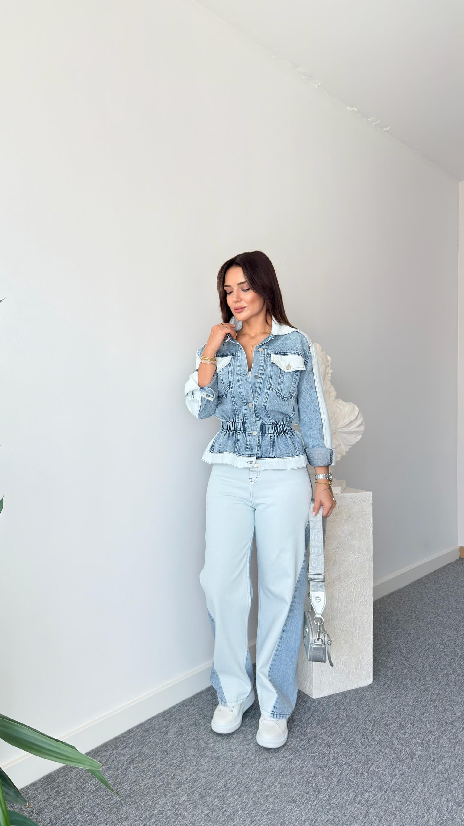 Zra Model Viral Renk Geçişli Jean Takım