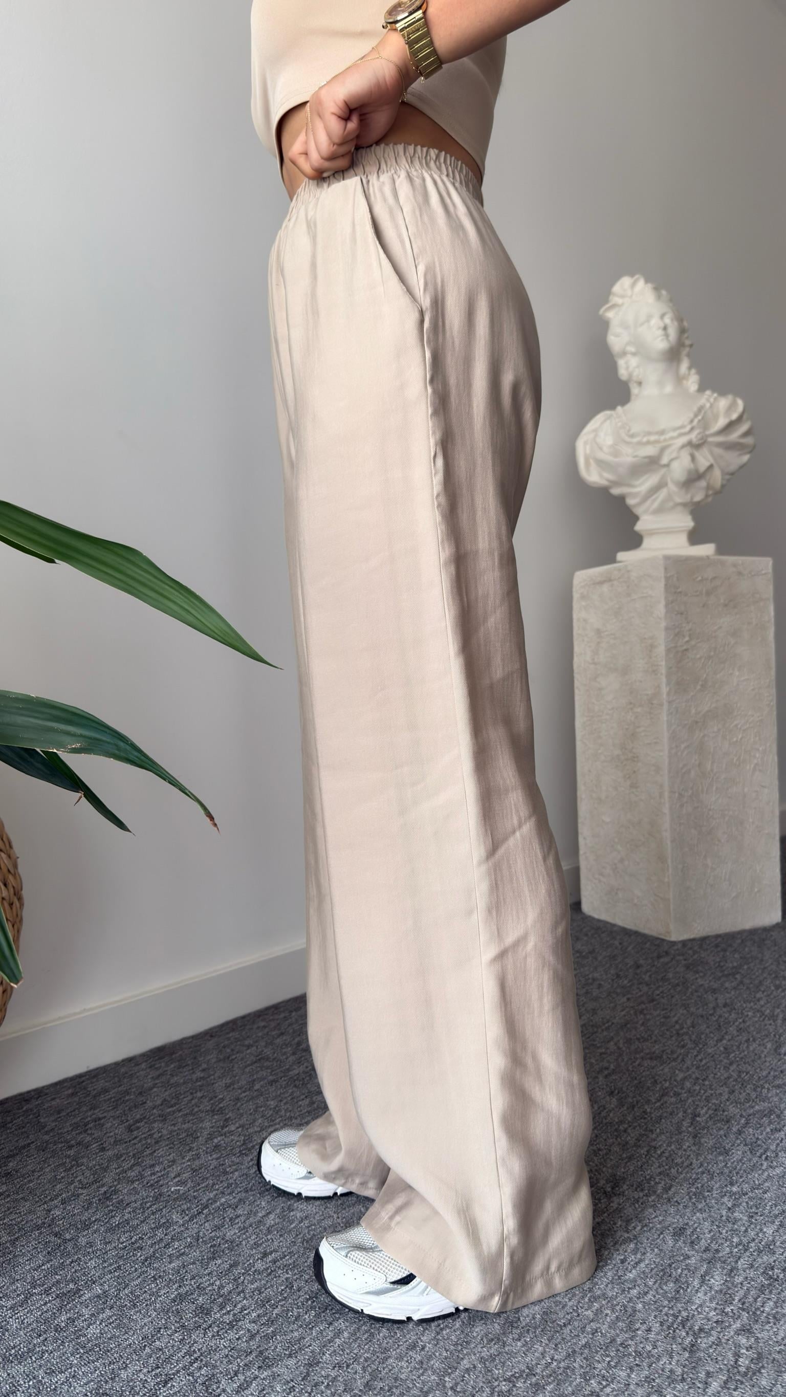 Bej Resa Gold Fermuarlı Tensel Takım