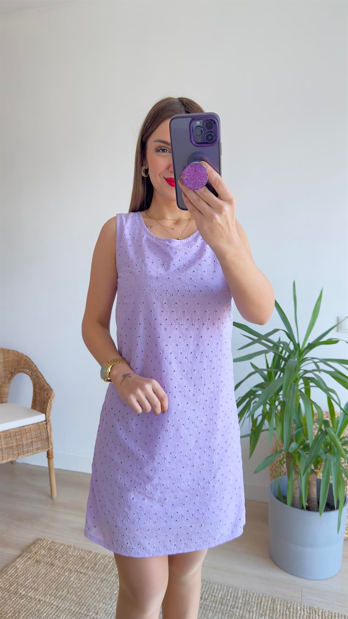 Violet Lila Orj Marka Fisto Elbise  