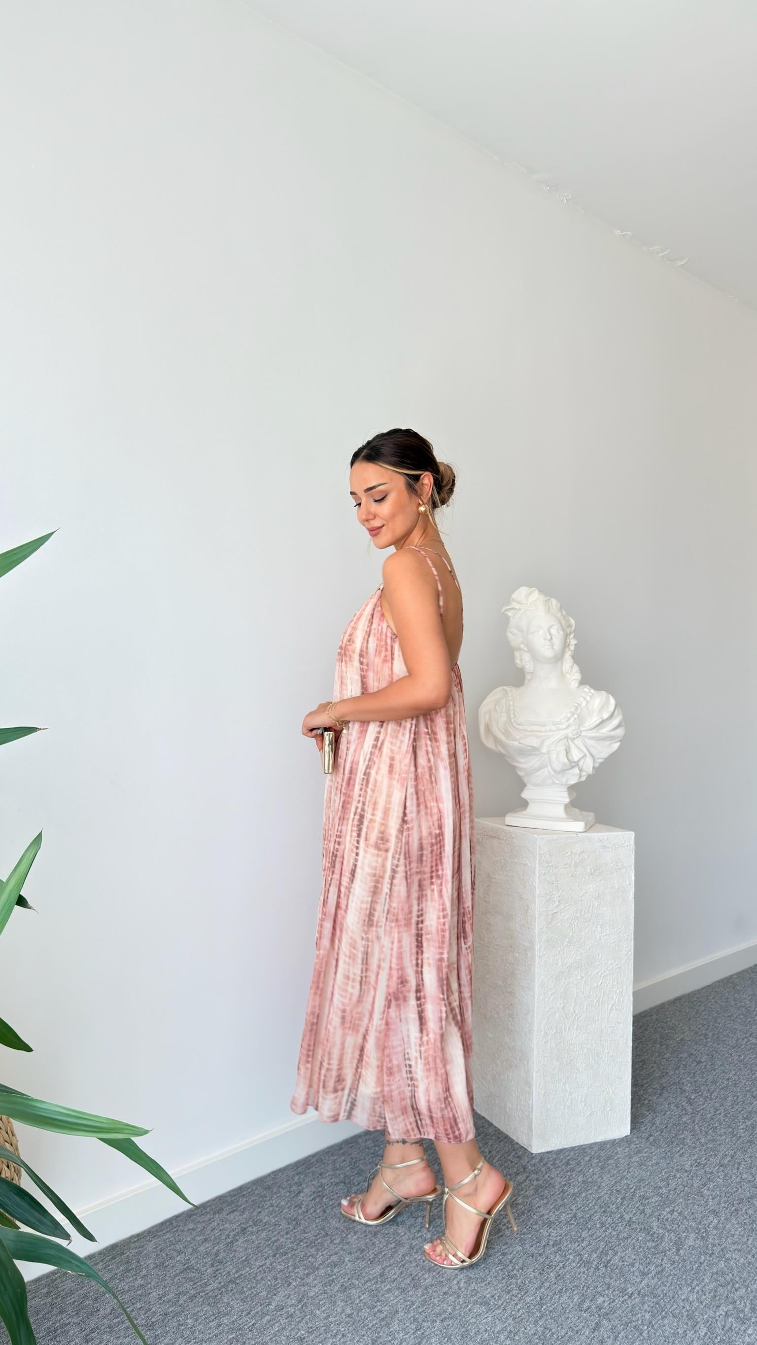 Halka Detaylı Zra Model Şifon Elbise 