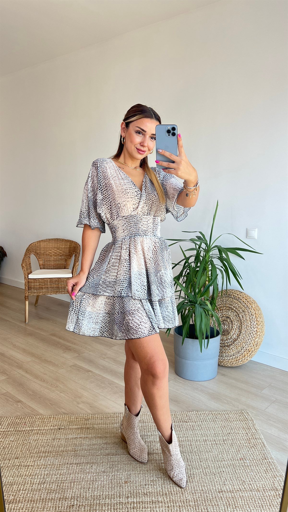 Zara Model Beli Büzgülü Tasarım Elbise