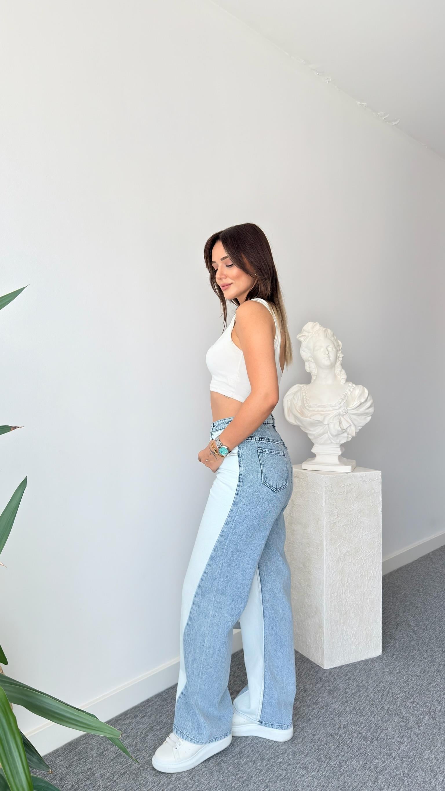 Zra Model Viral Renk Geçişli Jean Takım