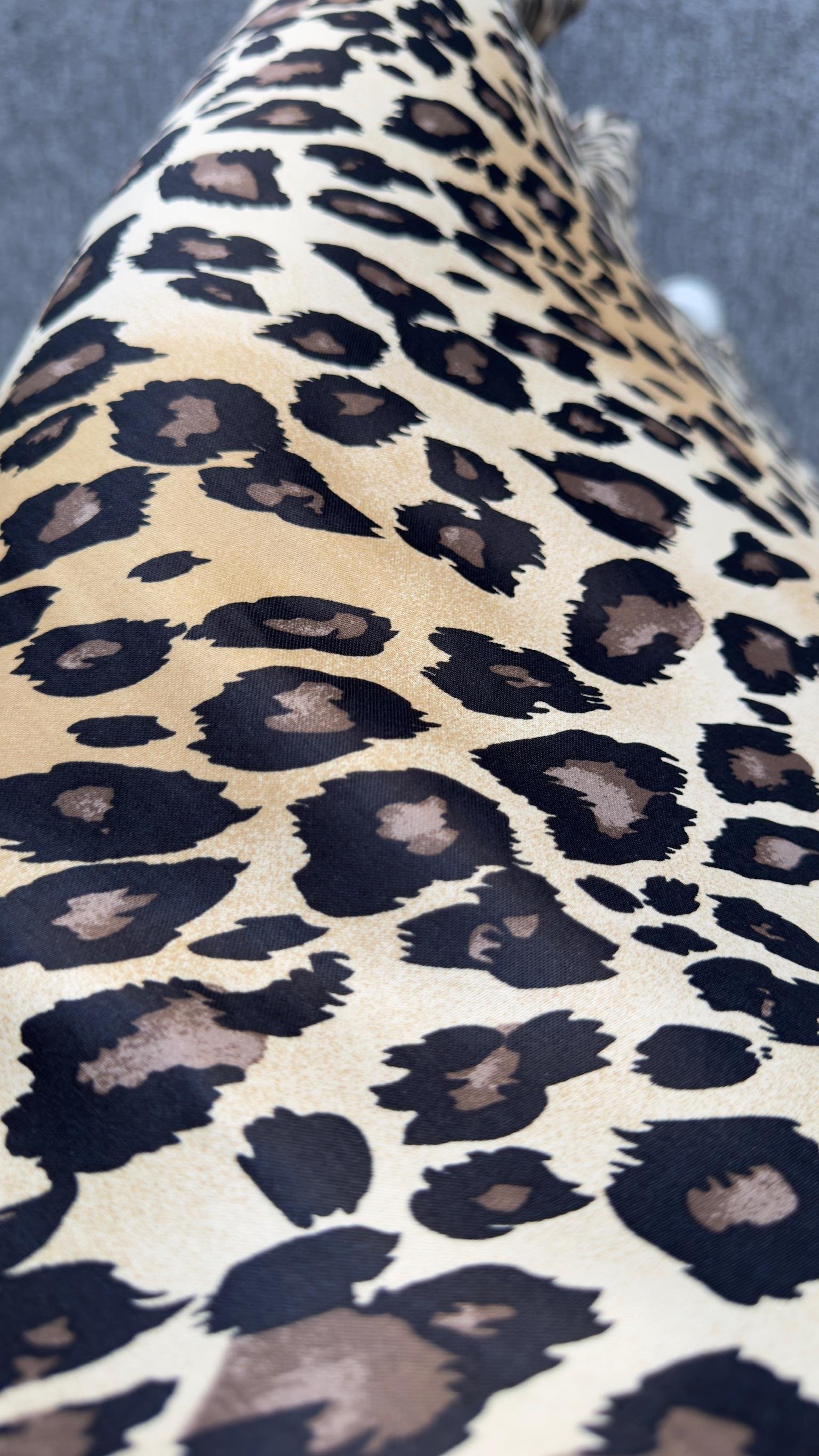 Ricar Sarı Leopar Desenli Etek Sweat Takım