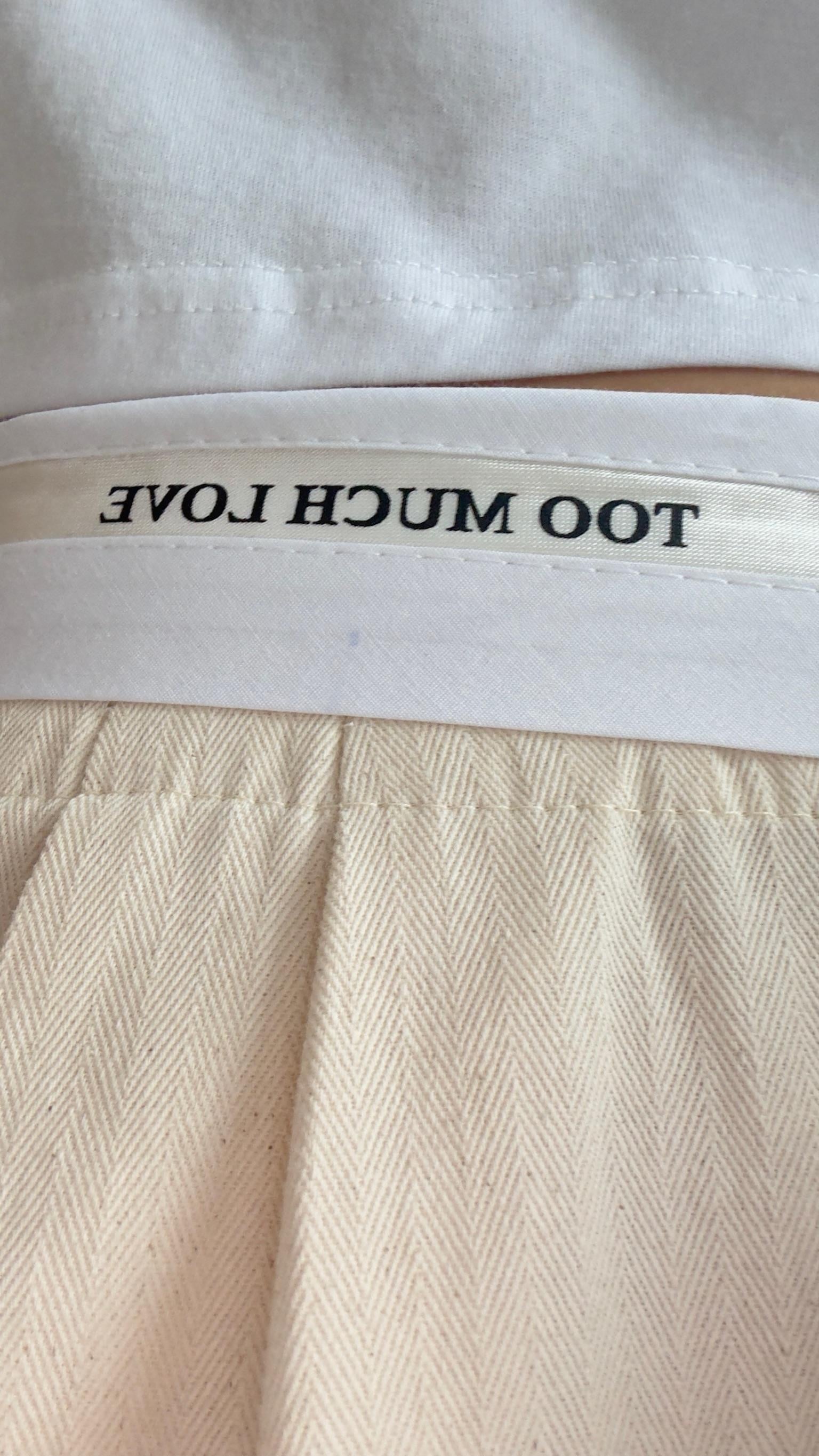 Lium Bel Yazı Detaylı Keten Pantolon