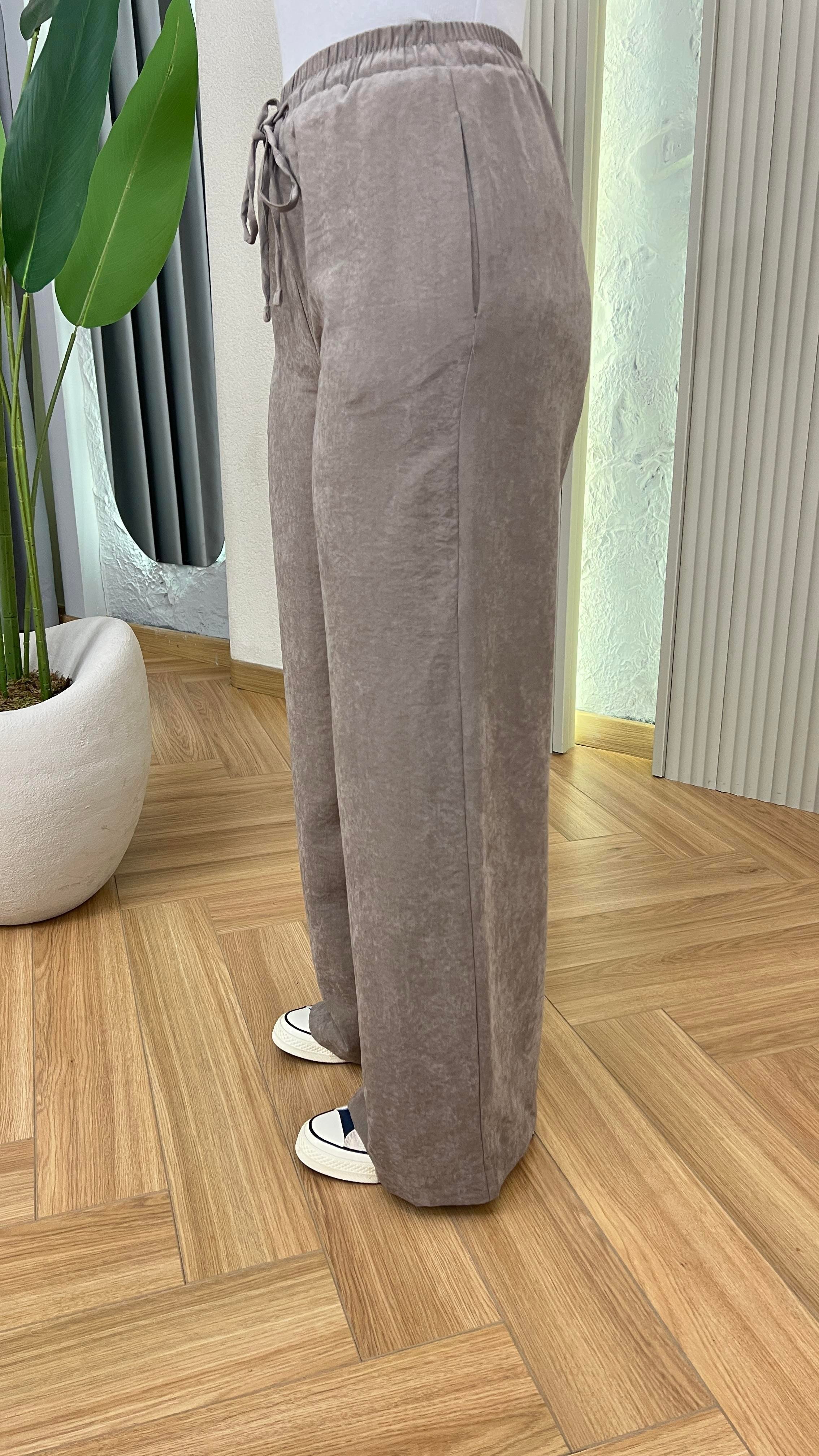 Vizon Mois Dokulu Bol Paça Pantolon