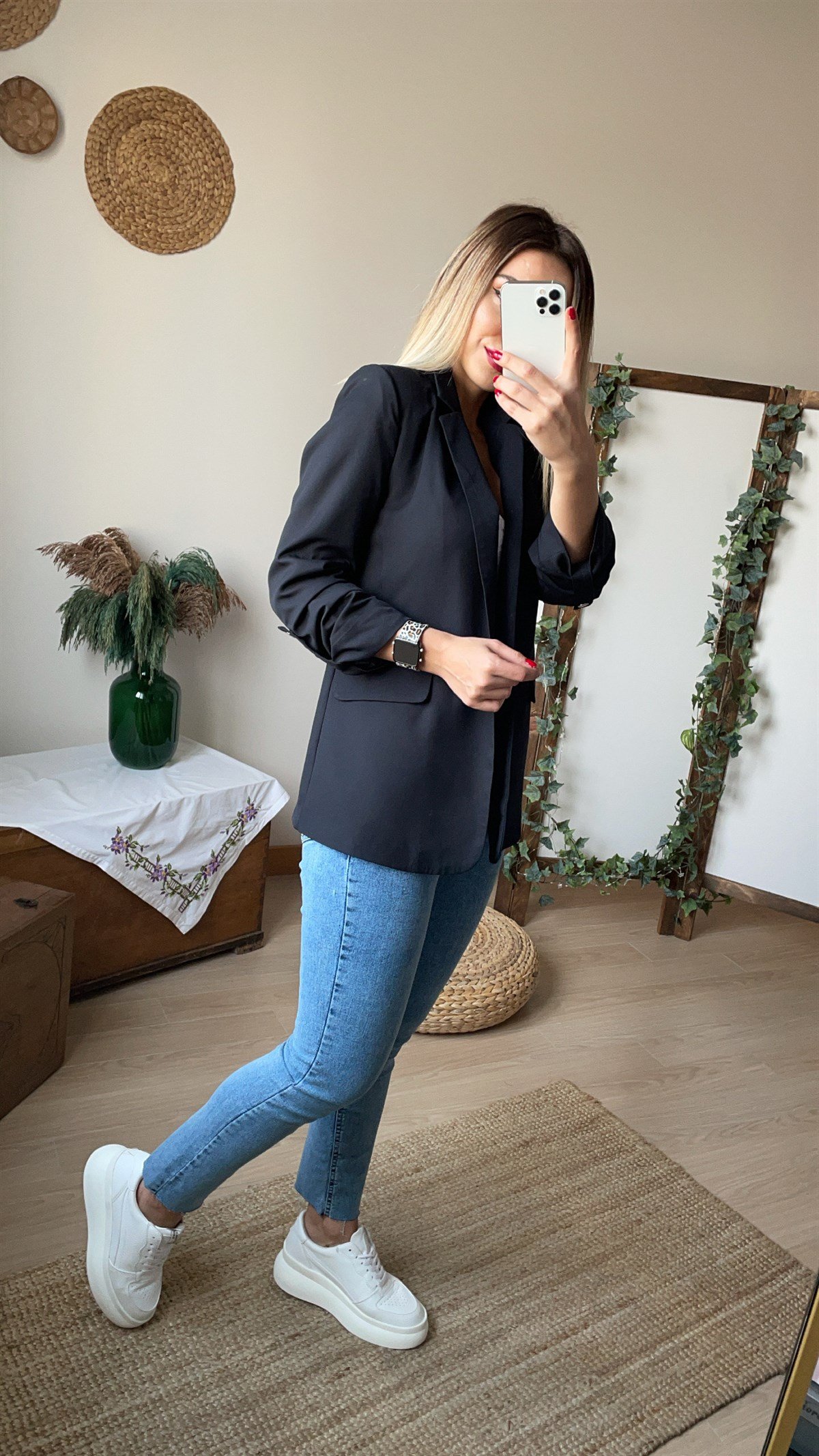 Kıvrık Kollu Blazer Ceket