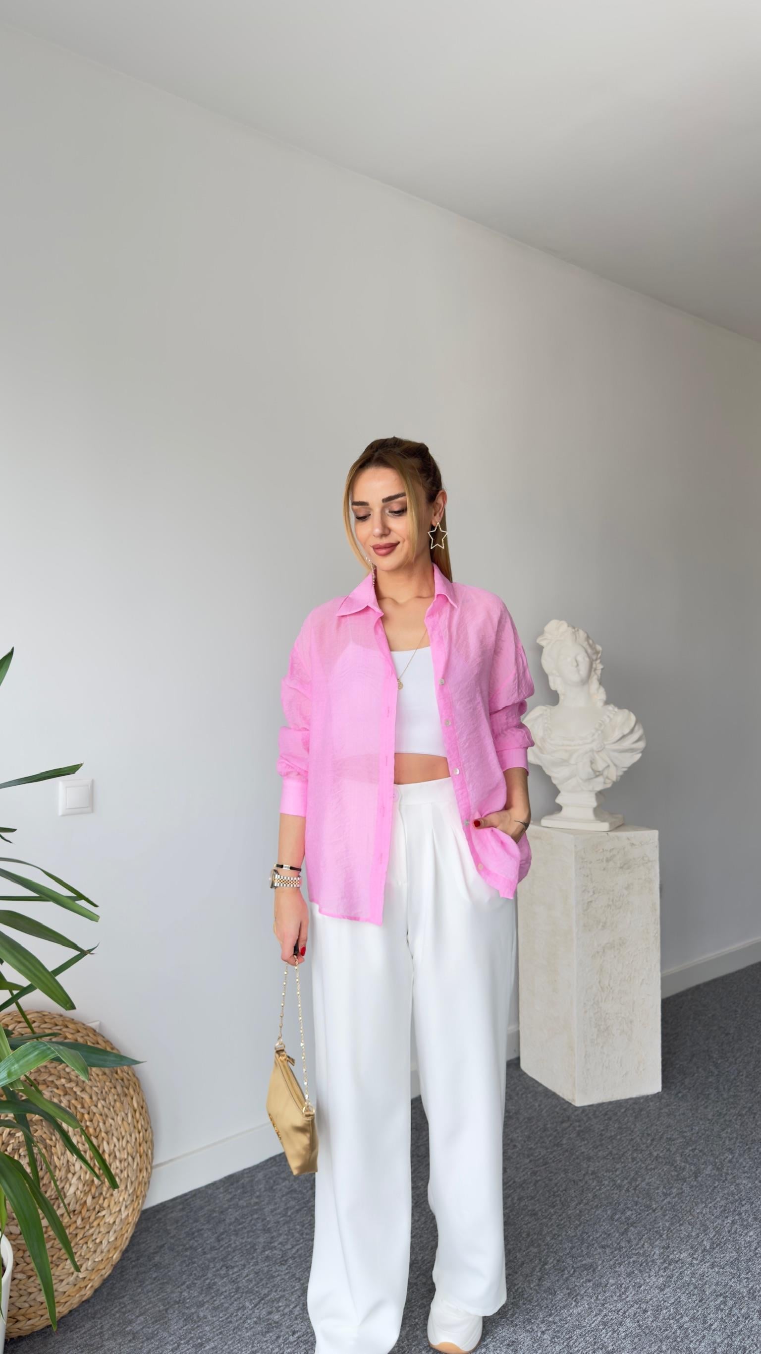 Tiril Basic Pembe Gömlek