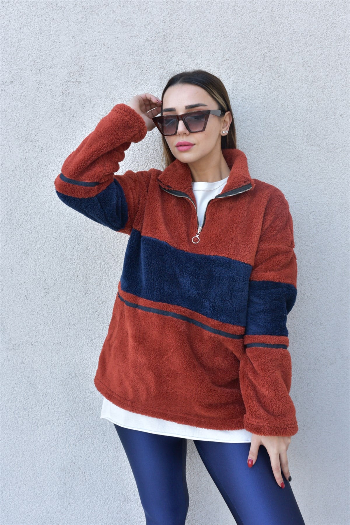 Yarım Fermuar Polar Sweat