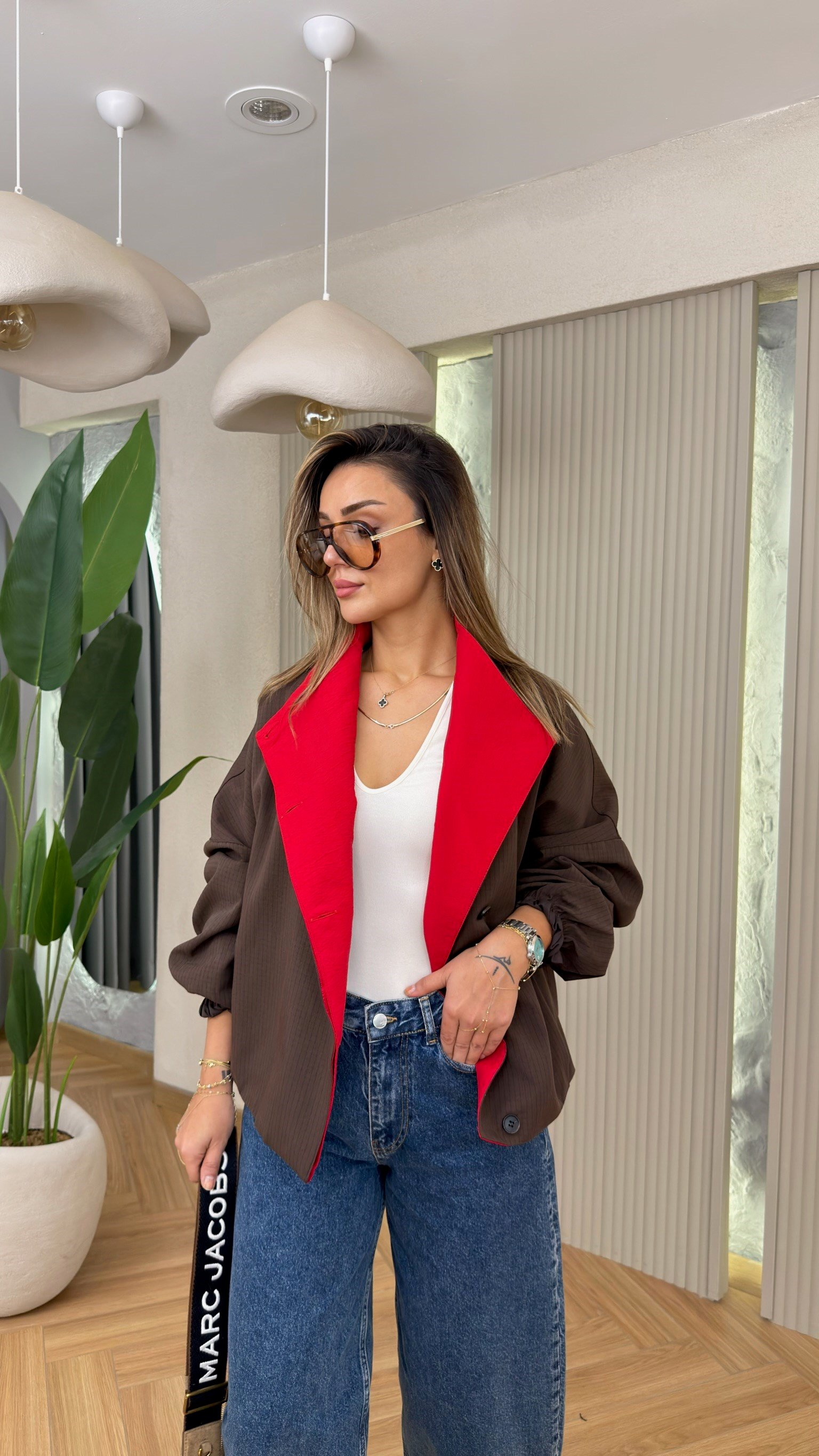 Kahve Salwa Premium Ceket