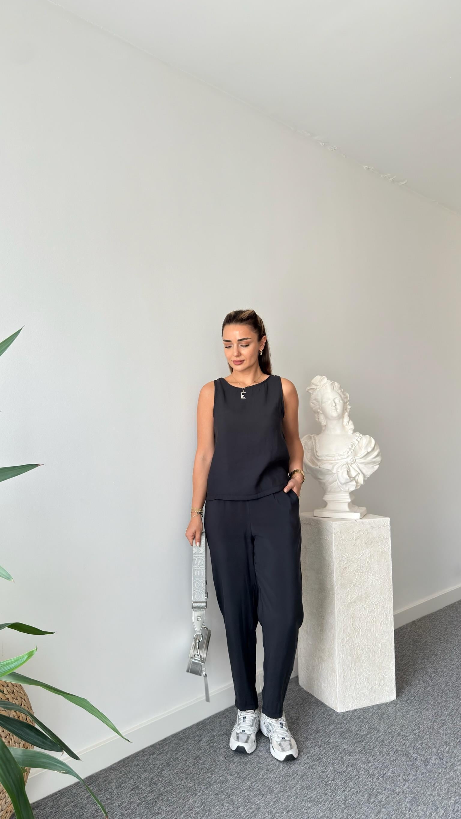 Siyah Stari Kolsuz Tensel Takım