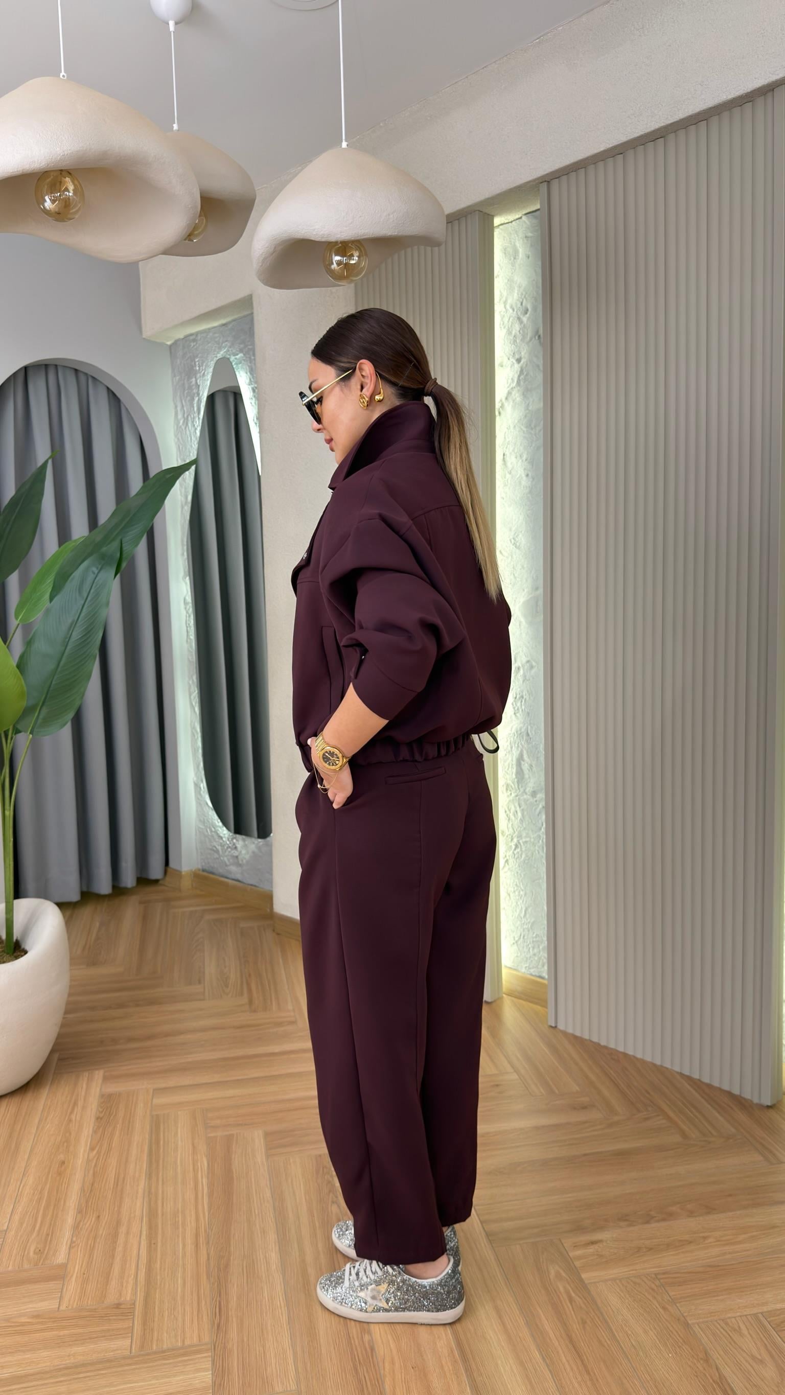 Bordo Lida Premium Astarlı Ceket Pantolon Takım