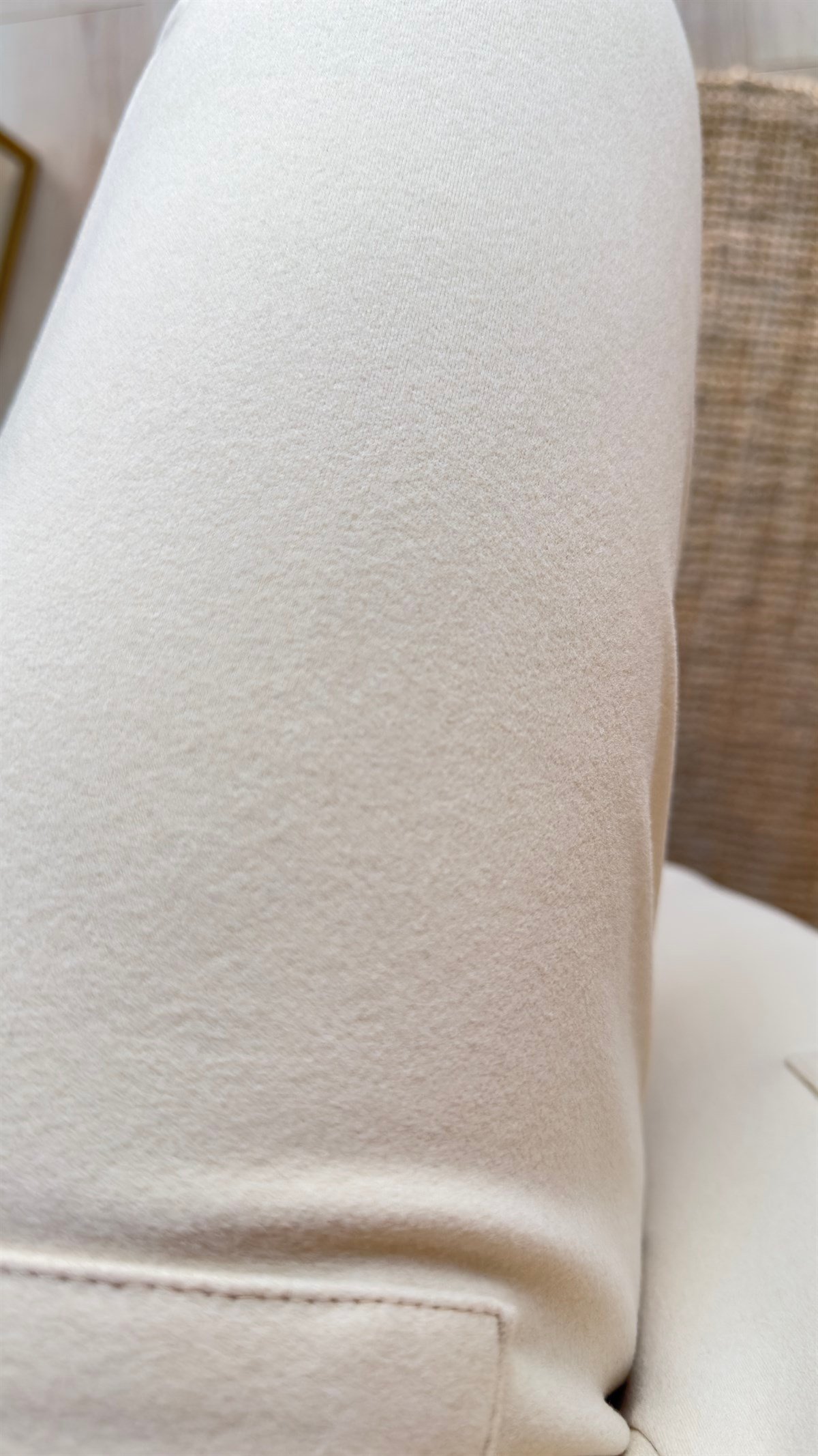 Önden Cepli Bej Polar Eşofman Altı