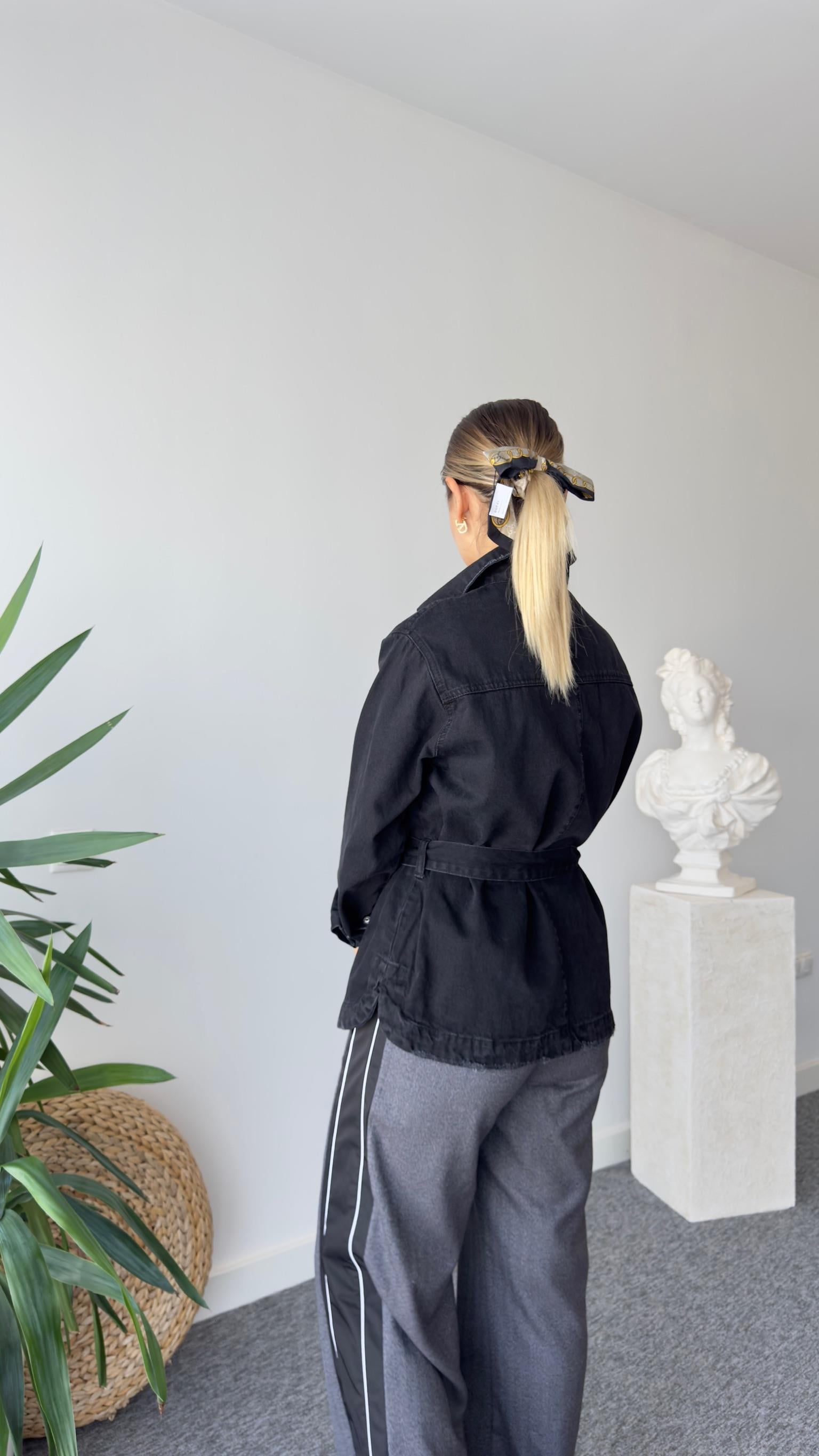 Liona Kemerli Füme Jean Ceket