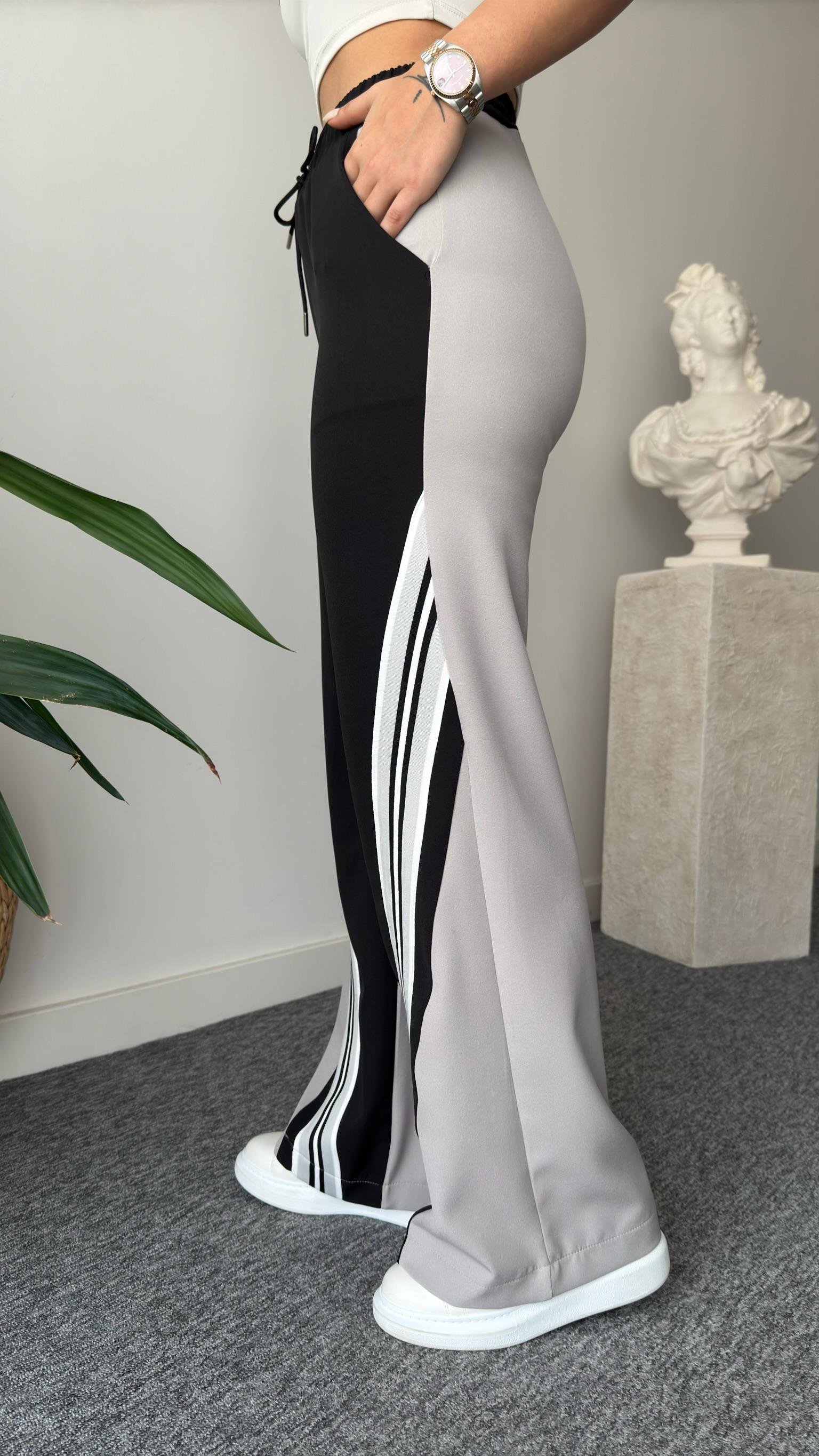 Şeritli Pantolon Blazer Ceket Takım